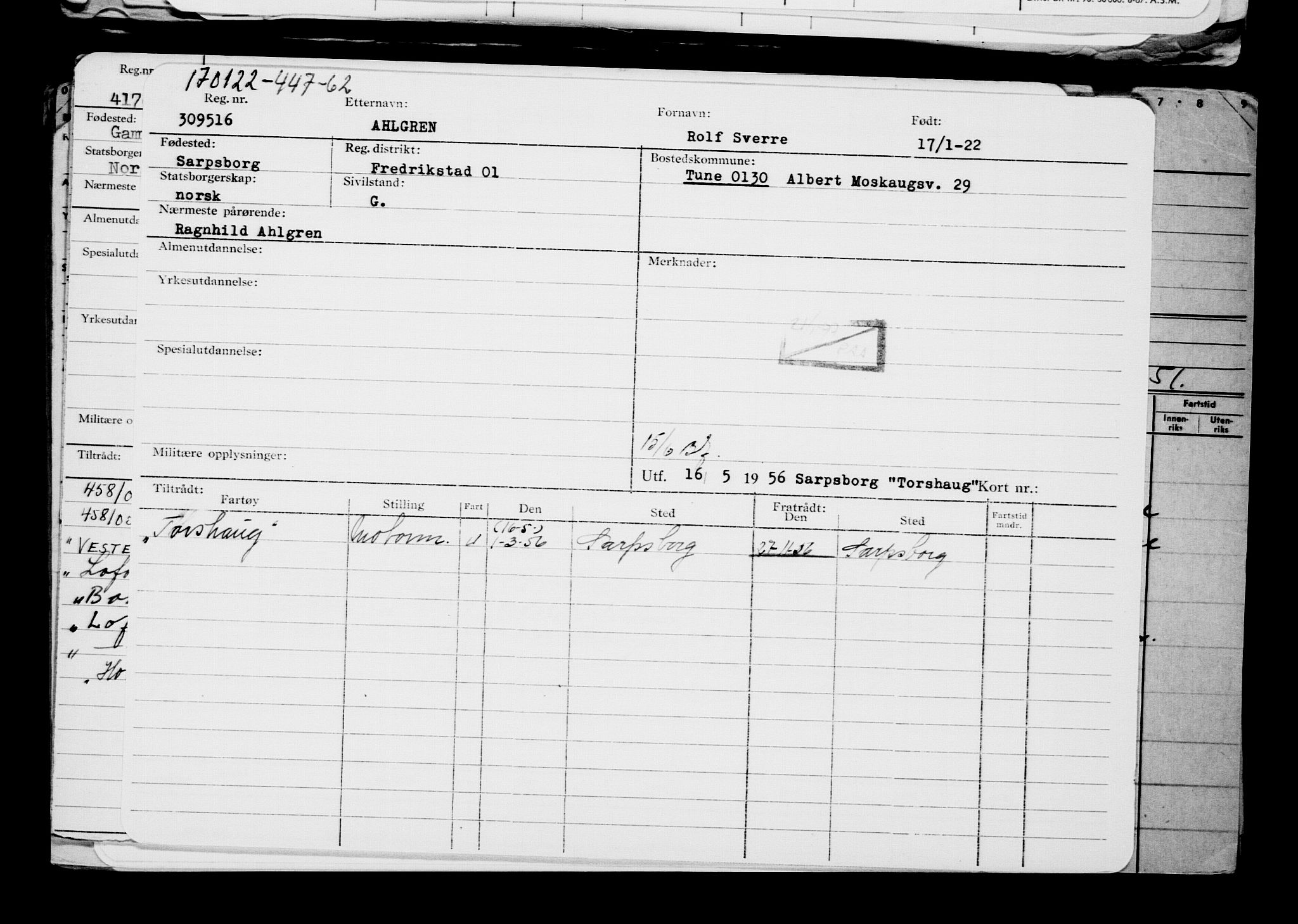 Direktoratet for sjømenn, AV/RA-S-3545/G/Gb/L0202: Hovedkort, 1922, s. 58