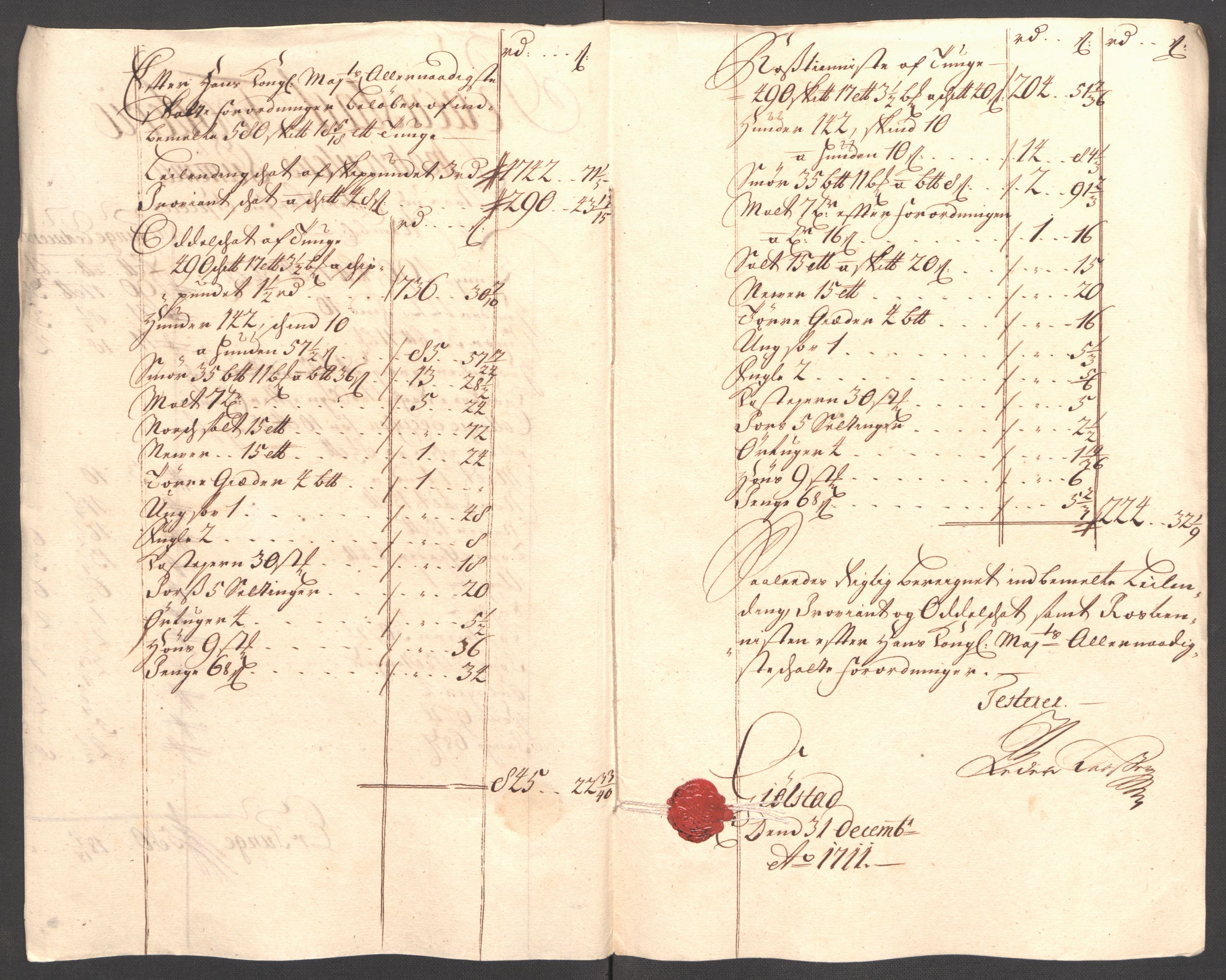 Rentekammeret inntil 1814, Reviderte regnskaper, Fogderegnskap, RA/EA-4092/R07/L0303: Fogderegnskap Rakkestad, Heggen og Frøland, 1711, s. 207