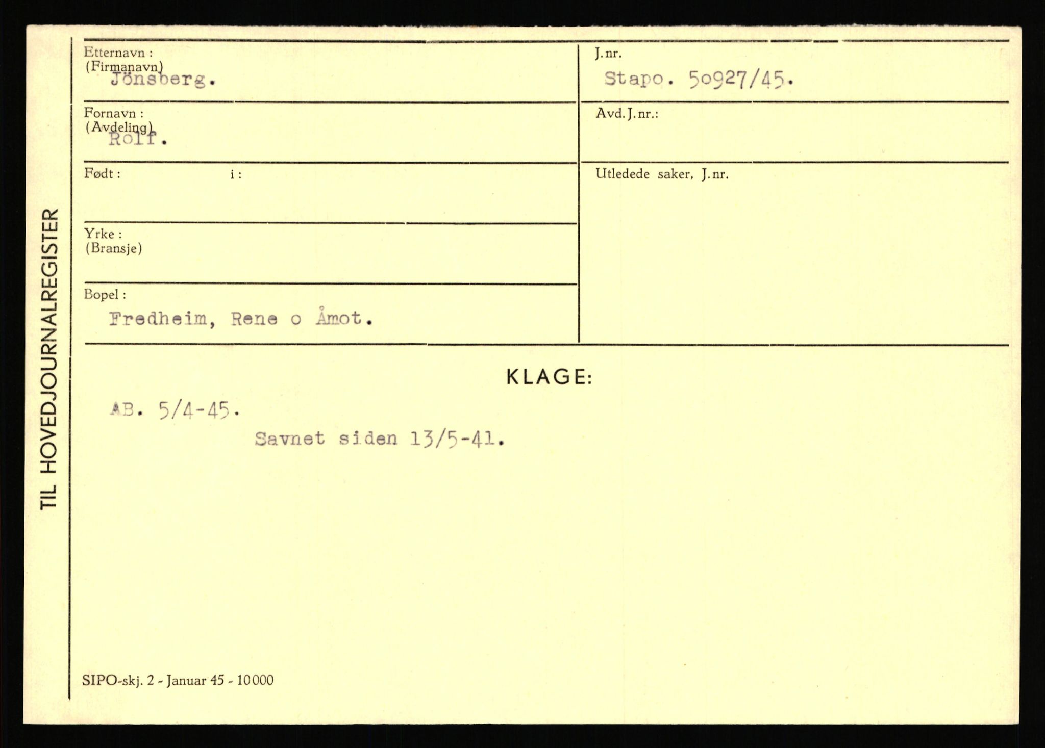 Statspolitiet - Hovedkontoret / Osloavdelingen, AV/RA-S-1329/C/Ca/L0008: Johan(nes)sen - Knoph, 1943-1945, s. 2680