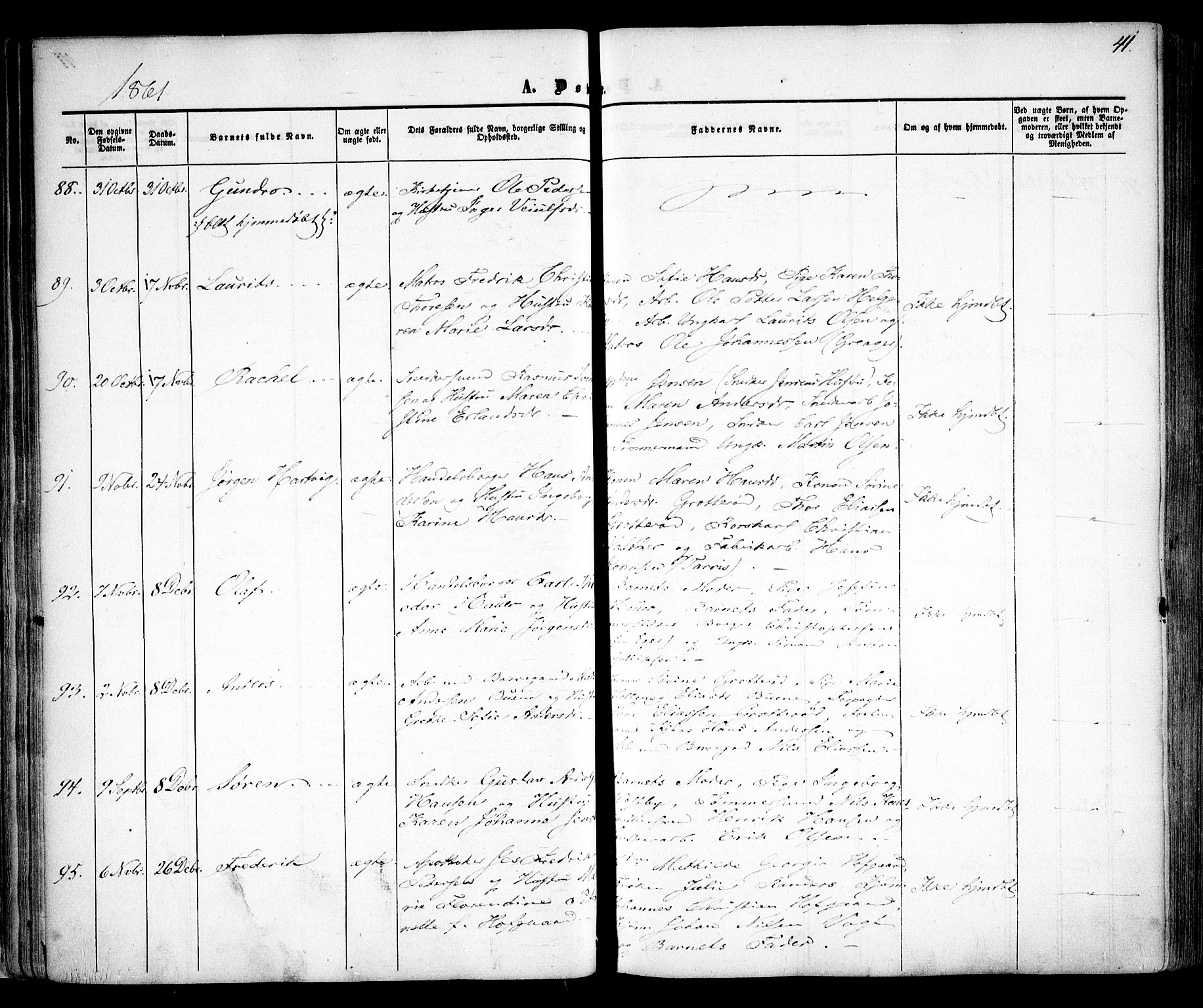 Sarpsborg prestekontor Kirkebøker, AV/SAO-A-2006/F/Fa/L0001: Ministerialbok nr. 1, 1859-1868, s. 41