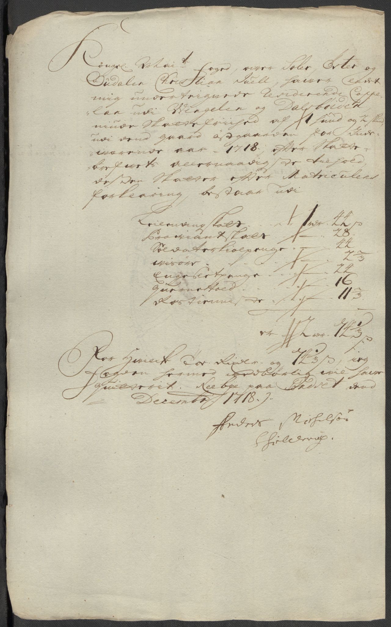Rentekammeret inntil 1814, Reviderte regnskaper, Fogderegnskap, AV/RA-EA-4092/R13/L0857: Fogderegnskap Solør, Odal og Østerdal, 1718, s. 292