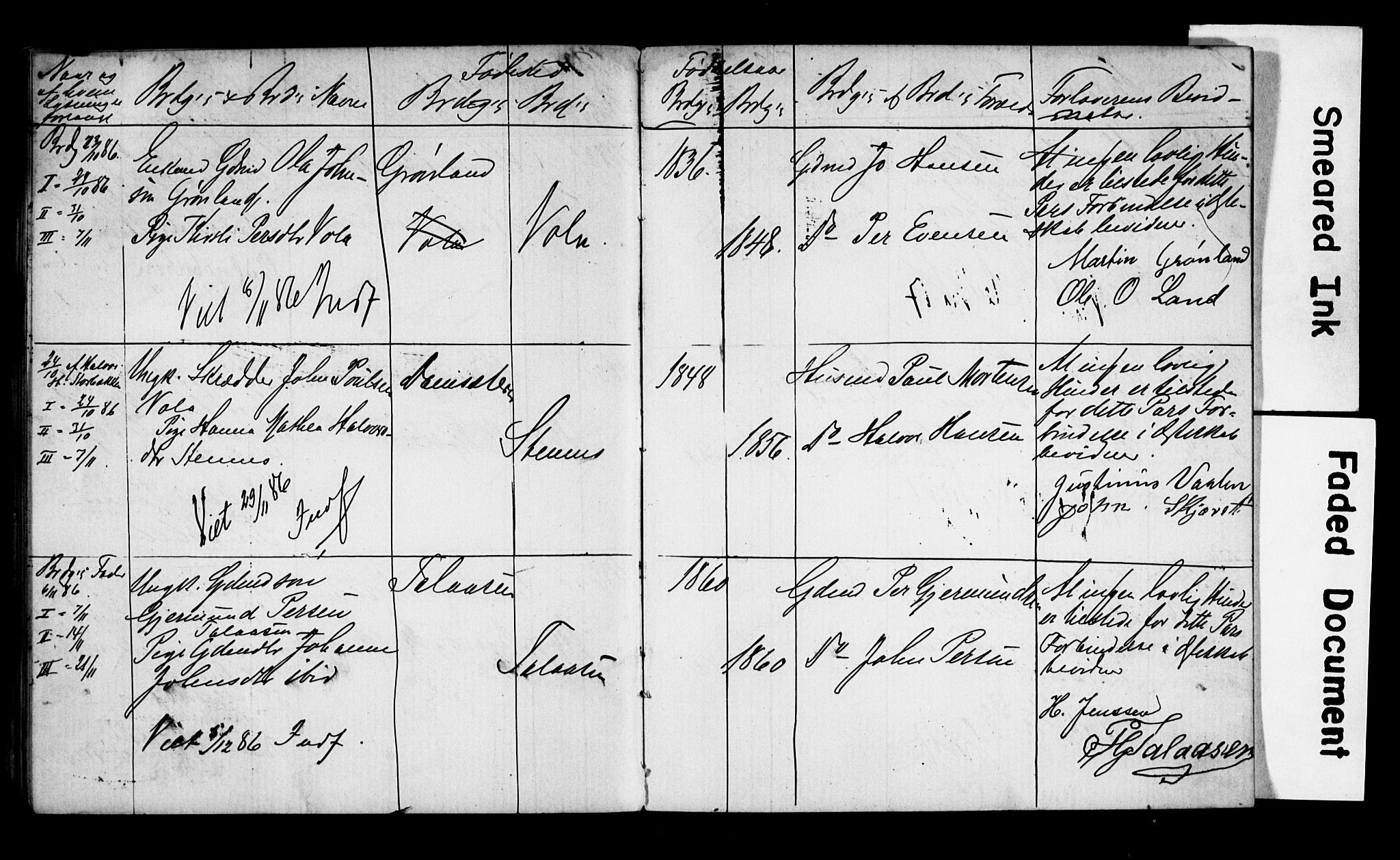 Trysil prestekontor, AV/SAH-PREST-046/I/Ie: Lysningsprotokoll nr. 1, 1882-1899