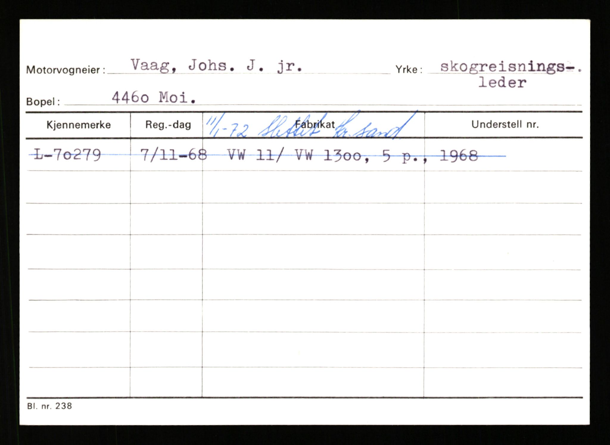 Stavanger trafikkstasjon, AV/SAST-A-101942/0/H/L0043: Viste - Øksendal, 1930-1971, s. 1055