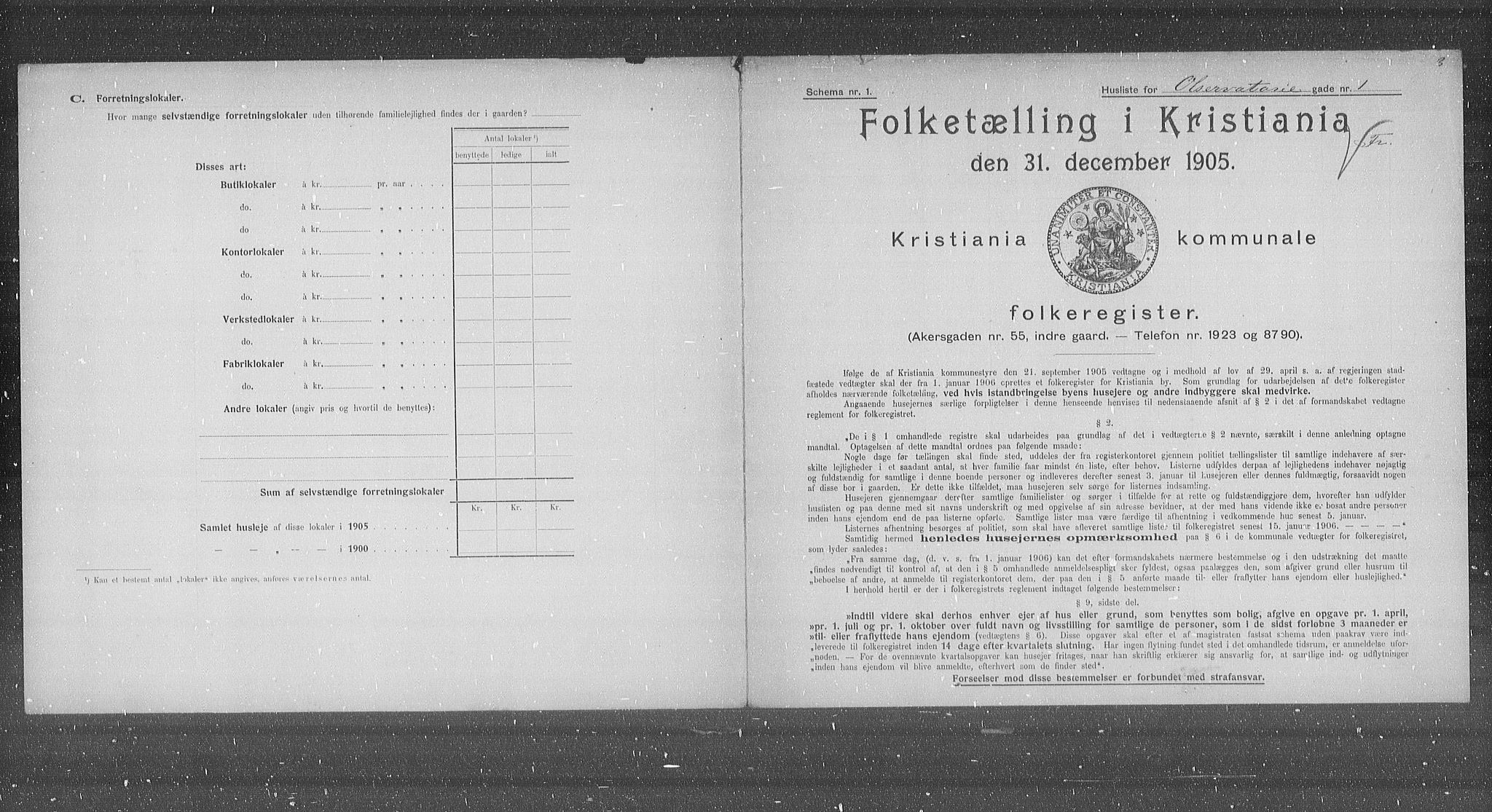 OBA, Kommunal folketelling 31.12.1905 for Kristiania kjøpstad, 1905, s. 39061