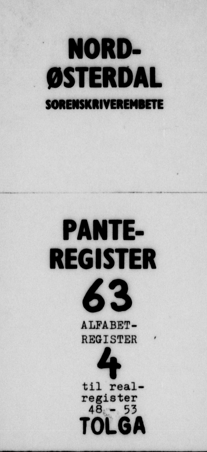 Nord-Østerdal tingrett, AV/SAH-TING-020/H/Ha/Haj/L0063: Panteregister nr. 63