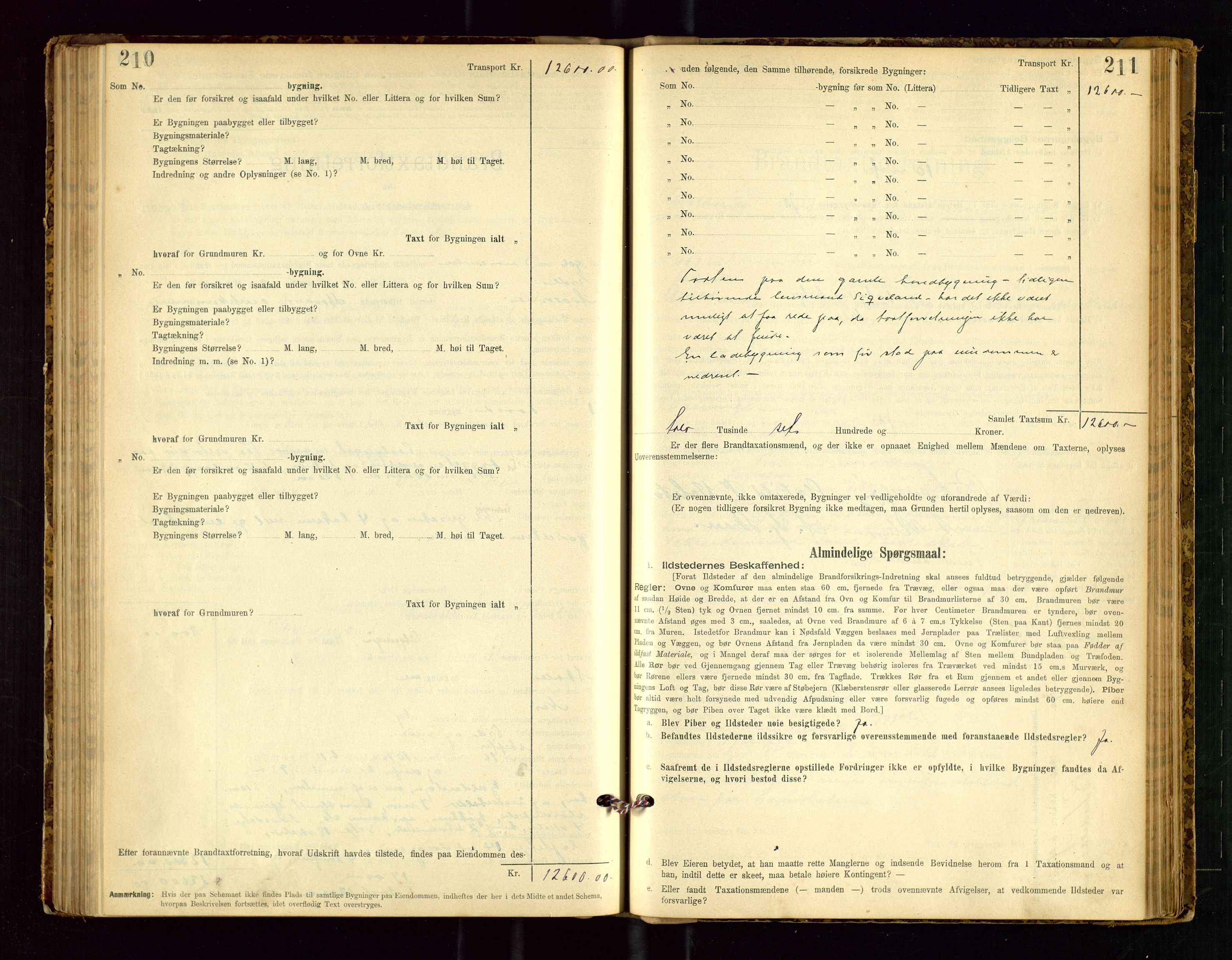 Avaldsnes lensmannskontor, SAST/A-100286/Gob/L0001: "Brandtaxationsprotokol for Avaldsnes Lensmandsdistrikt Ryfylke Fogderi", 1894-1925, s. 210-211