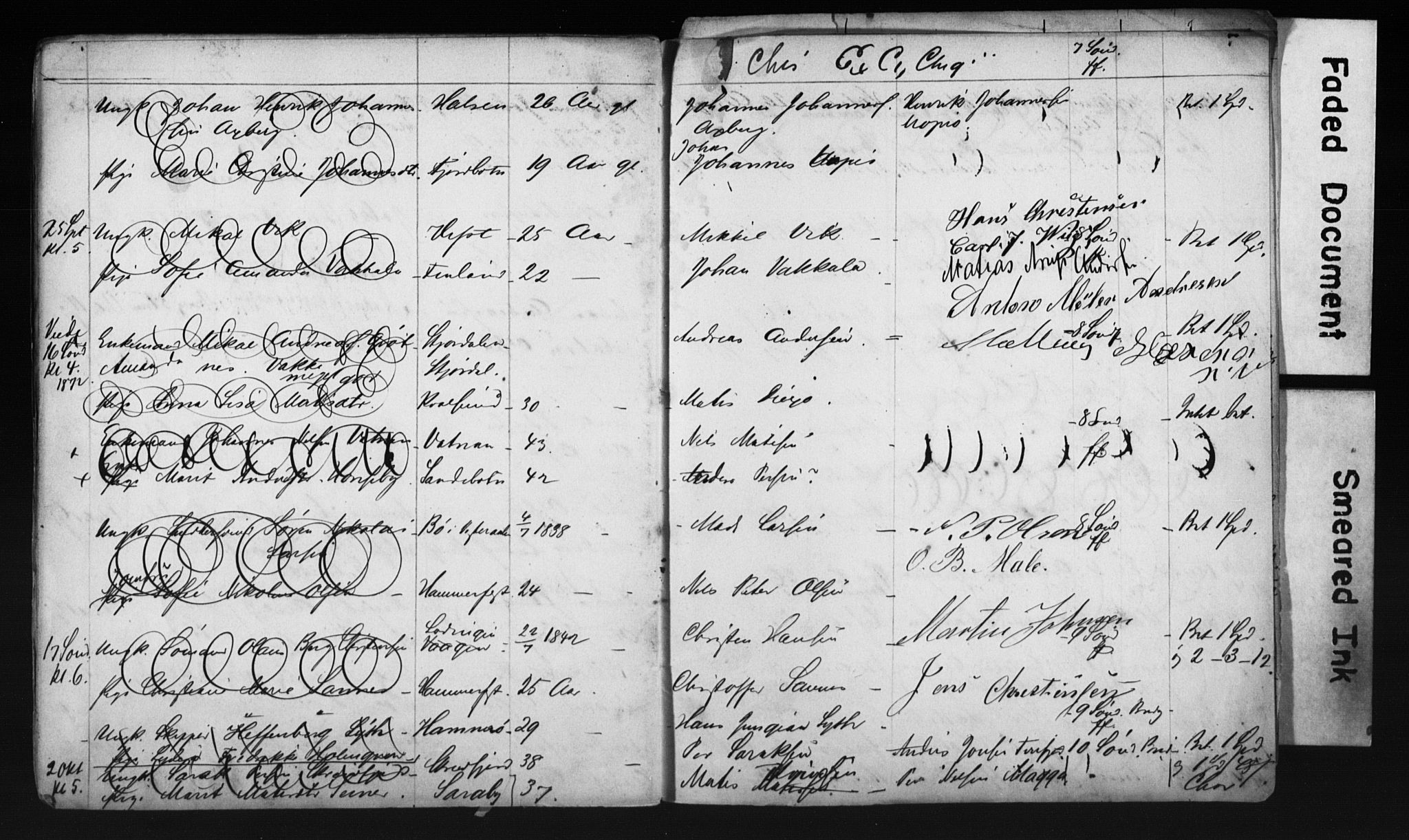Hammerfest sokneprestkontor, AV/SATØ-S-1347/I/Ib/L0070/0001: Lysningsprotokoll nr. 70.1, 1869-1872