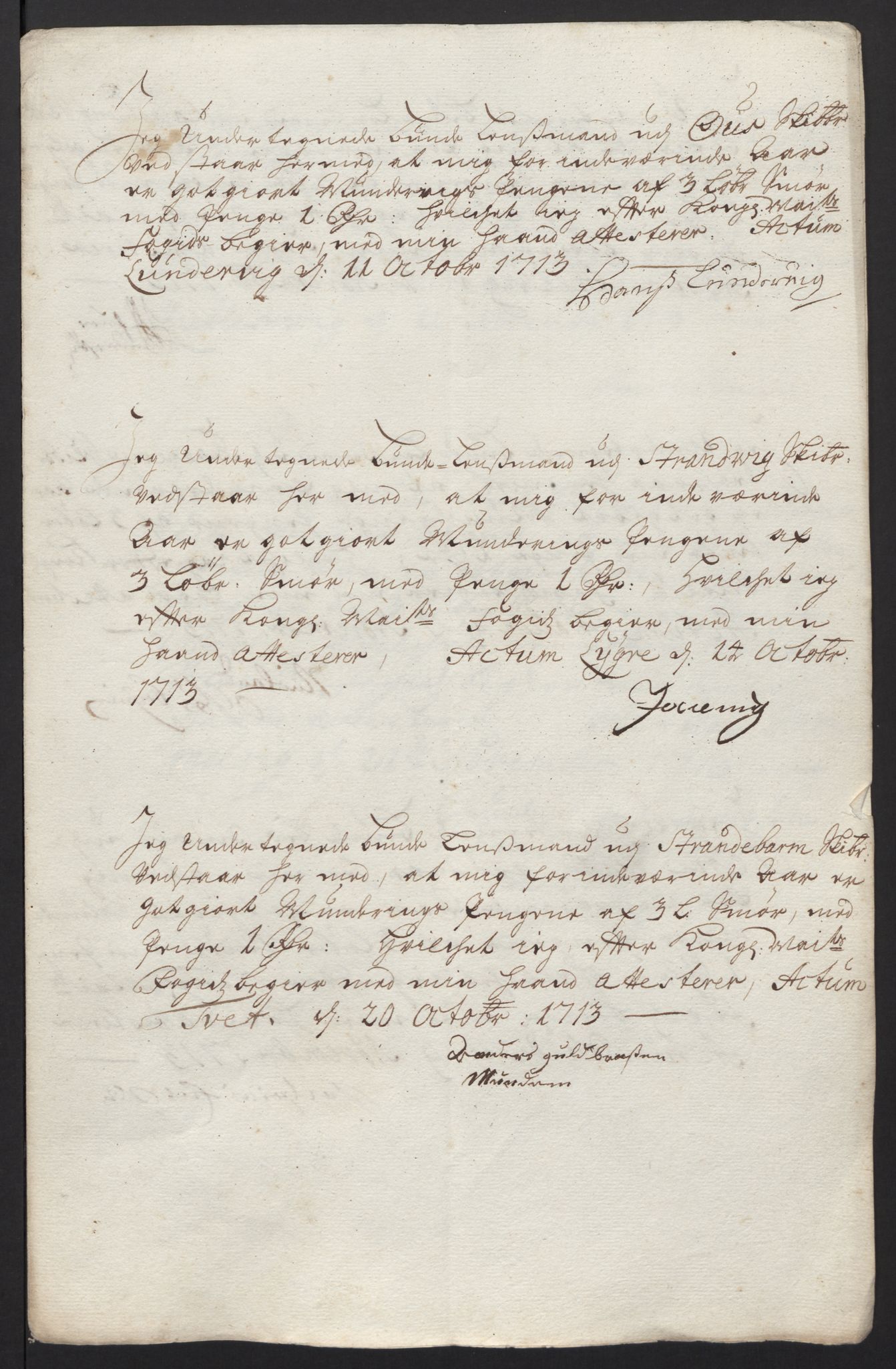 Rentekammeret inntil 1814, Reviderte regnskaper, Fogderegnskap, AV/RA-EA-4092/R48/L2989: Fogderegnskap Sunnhordland og Hardanger, 1713, s. 369