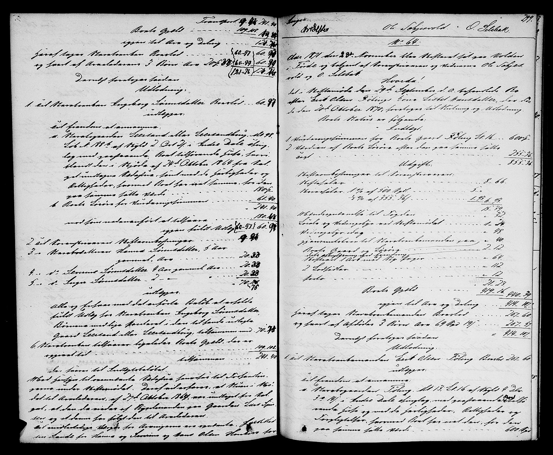 Sunnfjord tingrett, AV/SAB-A-3201/1/H/Hd/L0004: Skifteutlodningsprotokoll, 1868-1874, s. 298b-299a