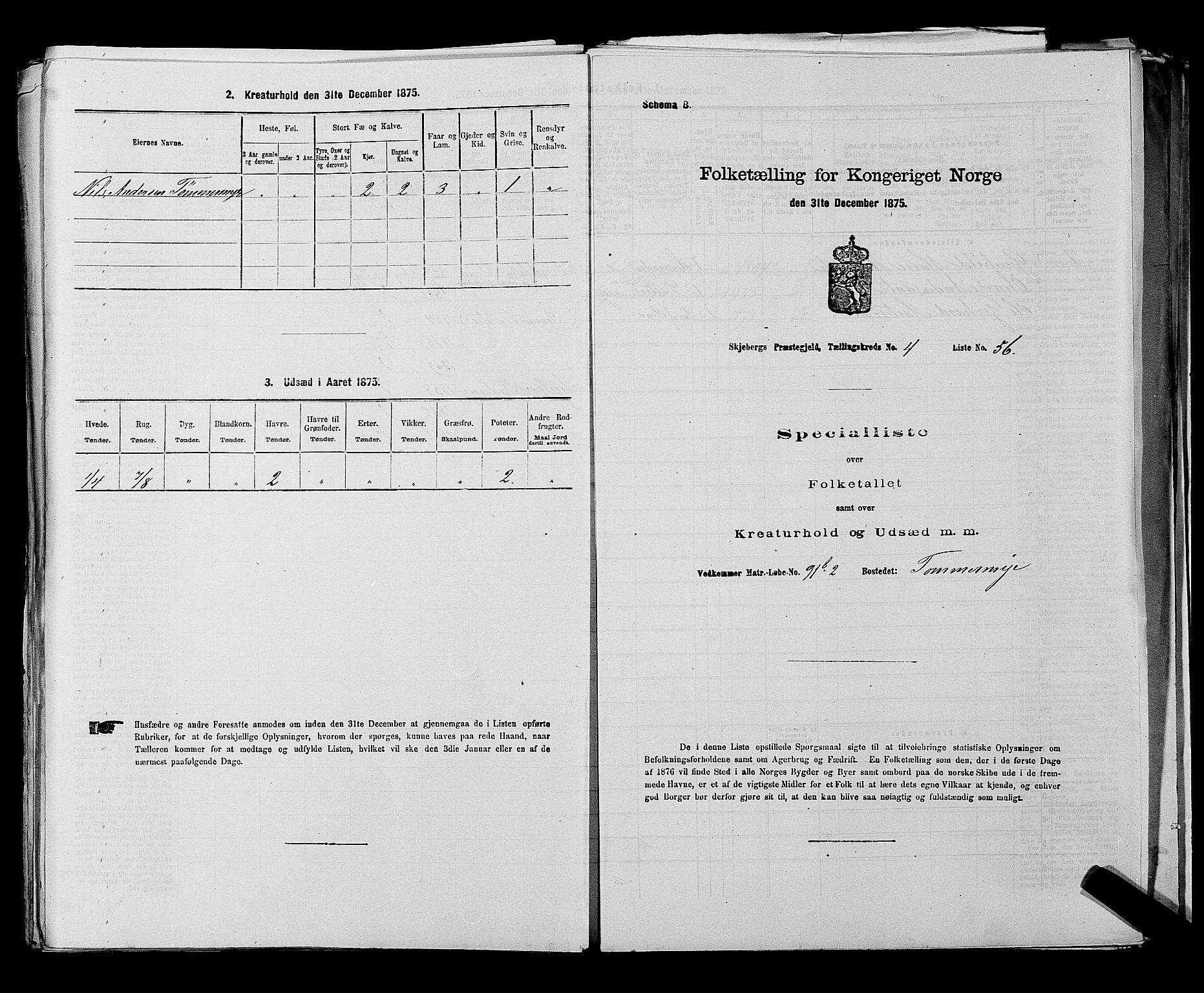 RA, Folketelling 1875 for 0115P Skjeberg prestegjeld, 1875, s. 820