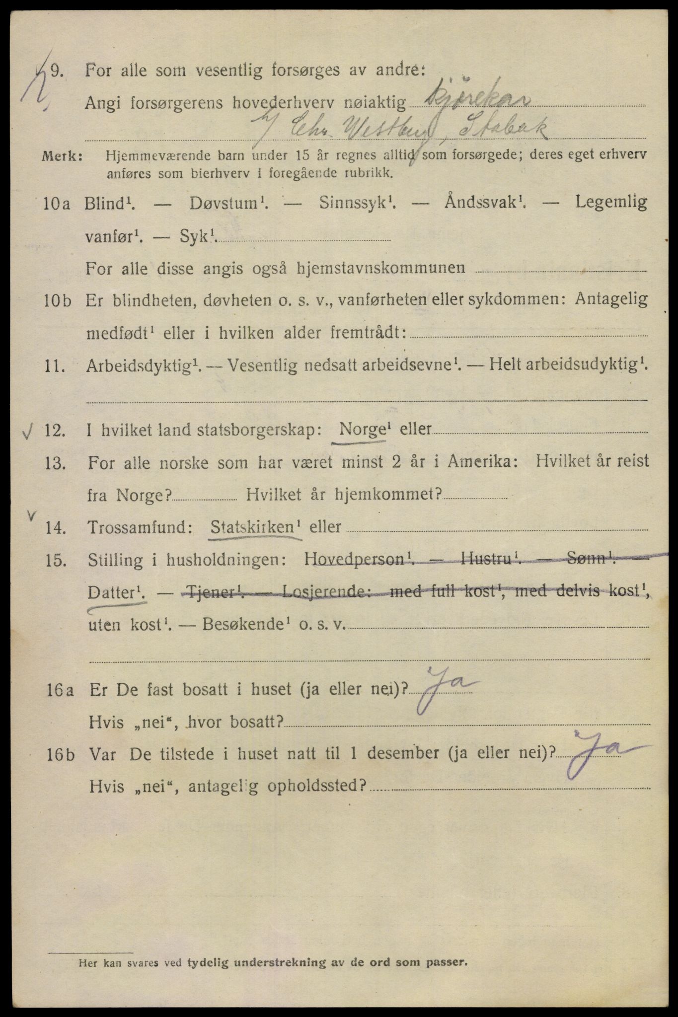 SAO, Folketelling 1920 for 0301 Kristiania kjøpstad, 1920, s. 174622