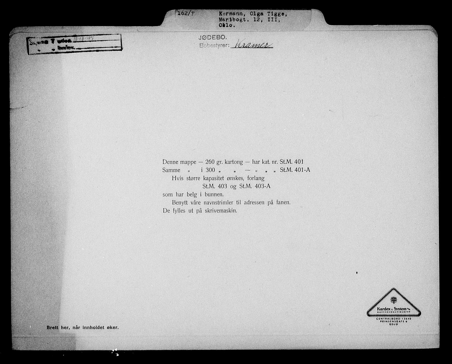 Justisdepartementet, Tilbakeføringskontoret for inndratte formuer, AV/RA-S-1564/H/Hc/Hcc/L0951: --, 1945-1947, s. 114