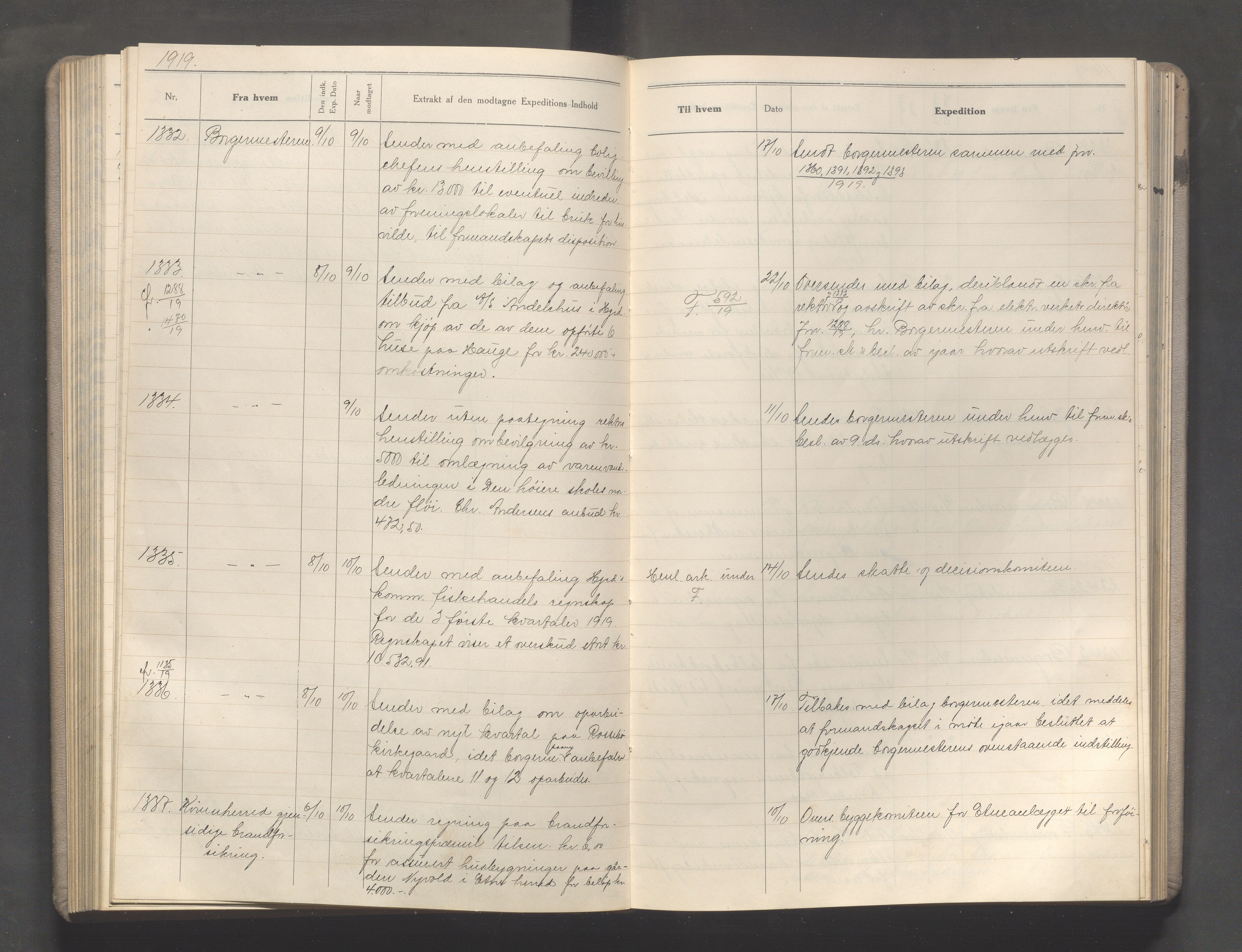 Haugesund kommune - Formannskapet, IKAR/X-0001/C/L0009: Journal, 1919-1920, s. 109