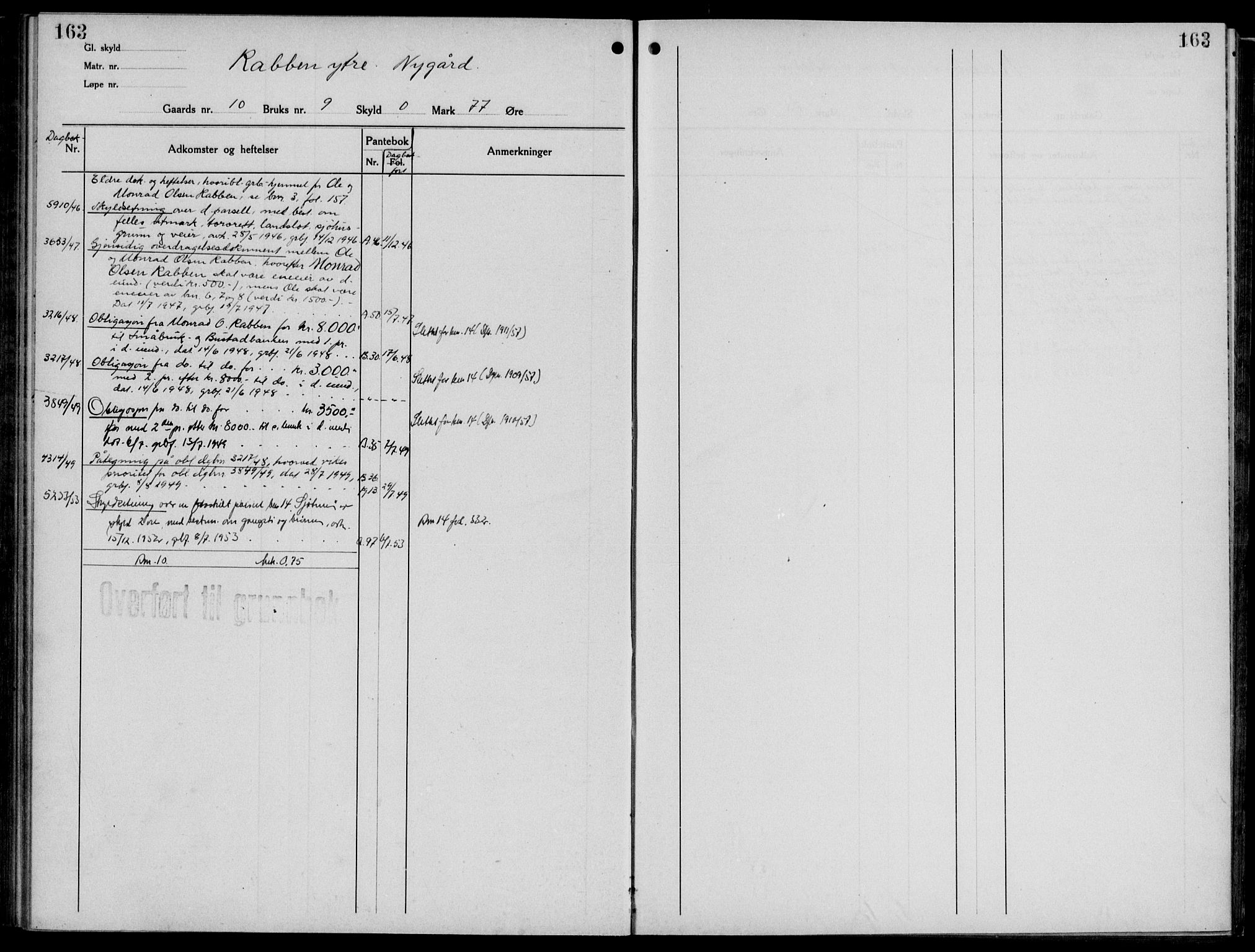 Midhordland sorenskriveri, AV/SAB-A-3001/1/G/Ga/Gab/L0069: Panteregister nr. II.A.b.69, s. 163