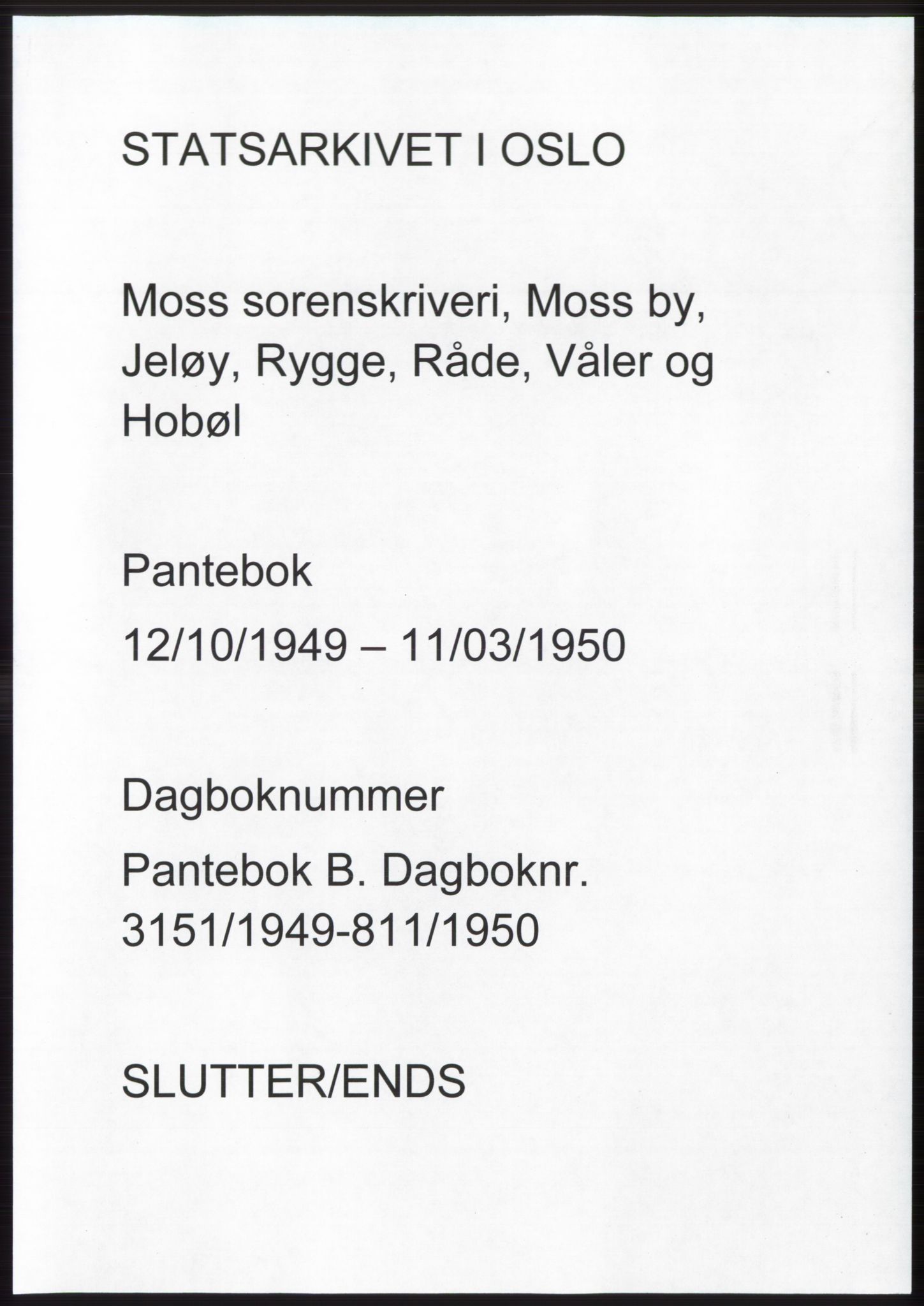 Moss sorenskriveri, SAO/A-10168: Pantebok nr. B23, 1949-1950