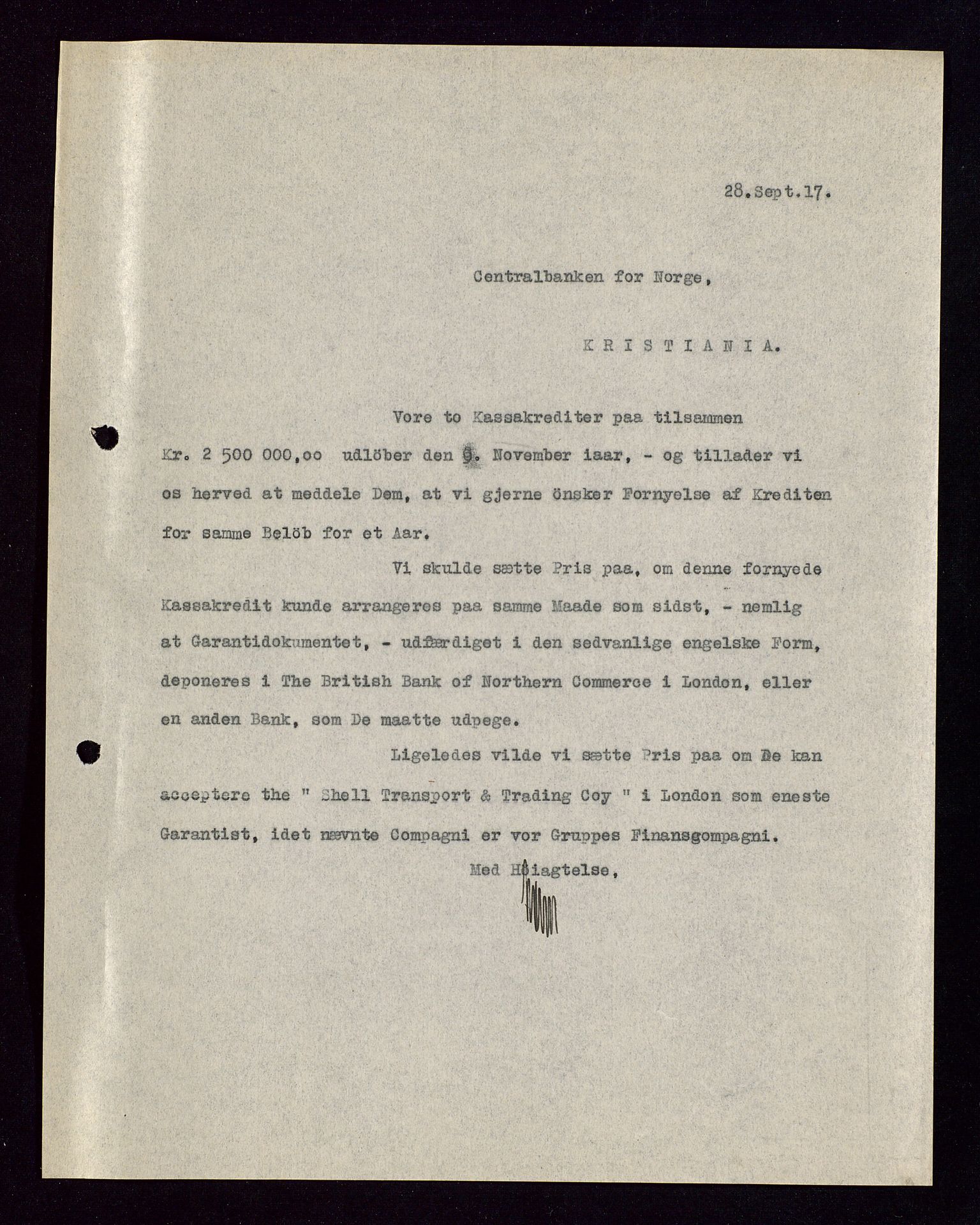 Pa 1521 - A/S Norske Shell, AV/SAST-A-101915/E/Ea/Eaa/L0002: Sjefskorrespondanse, 1917-1918, s. 92