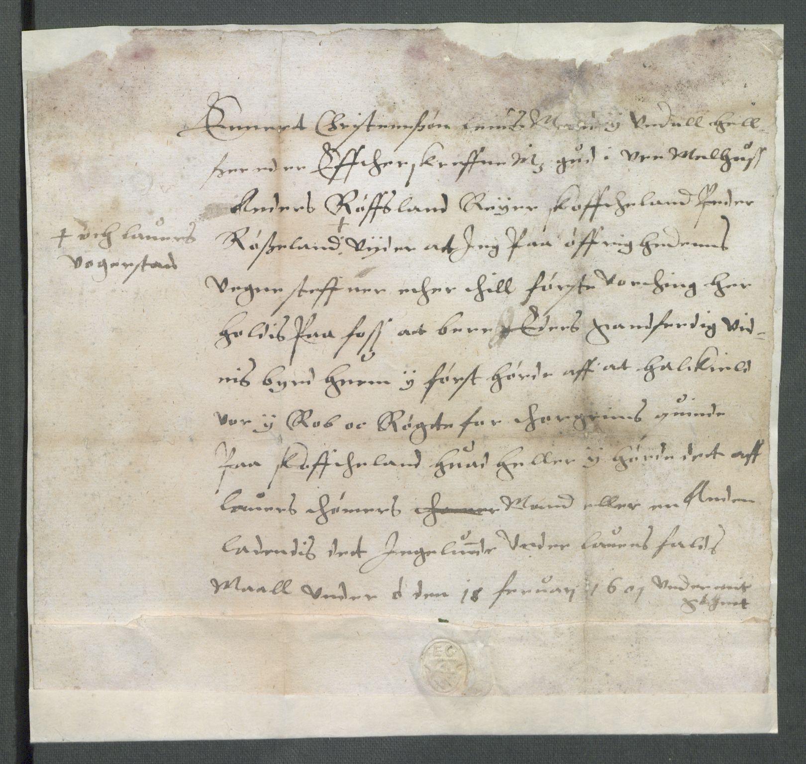 Riksarkivets diplomsamling, AV/RA-EA-5965/F02/L0110: Dokumenter, 1601, s. 20