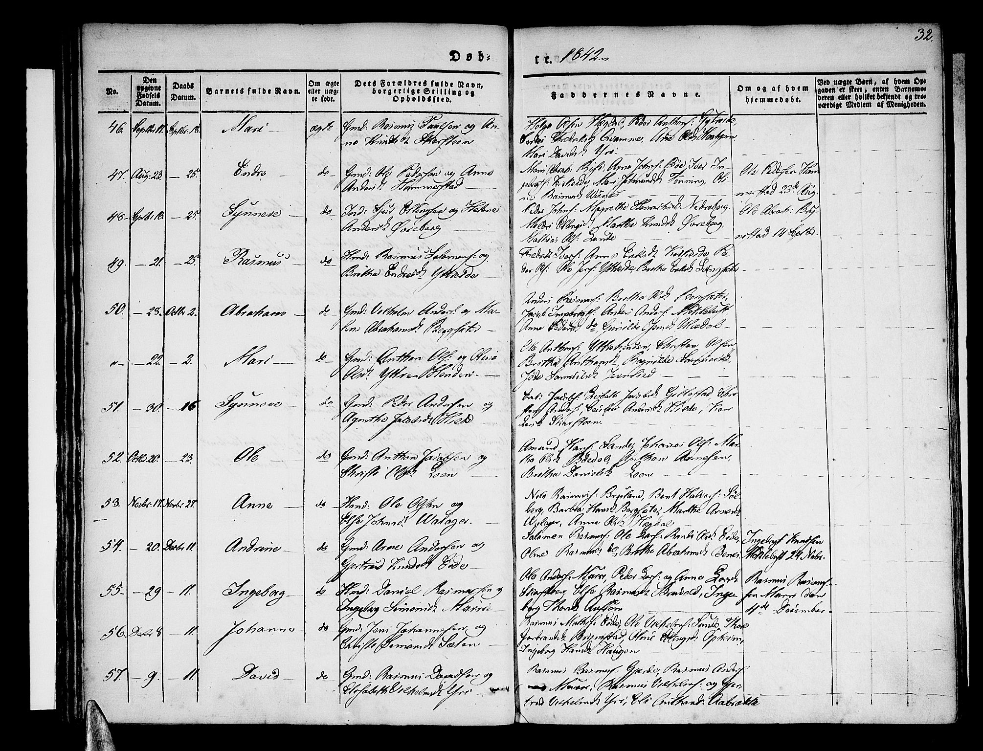 Stryn Sokneprestembete, AV/SAB-A-82501: Ministerialbok nr. A 1, 1832-1845, s. 32