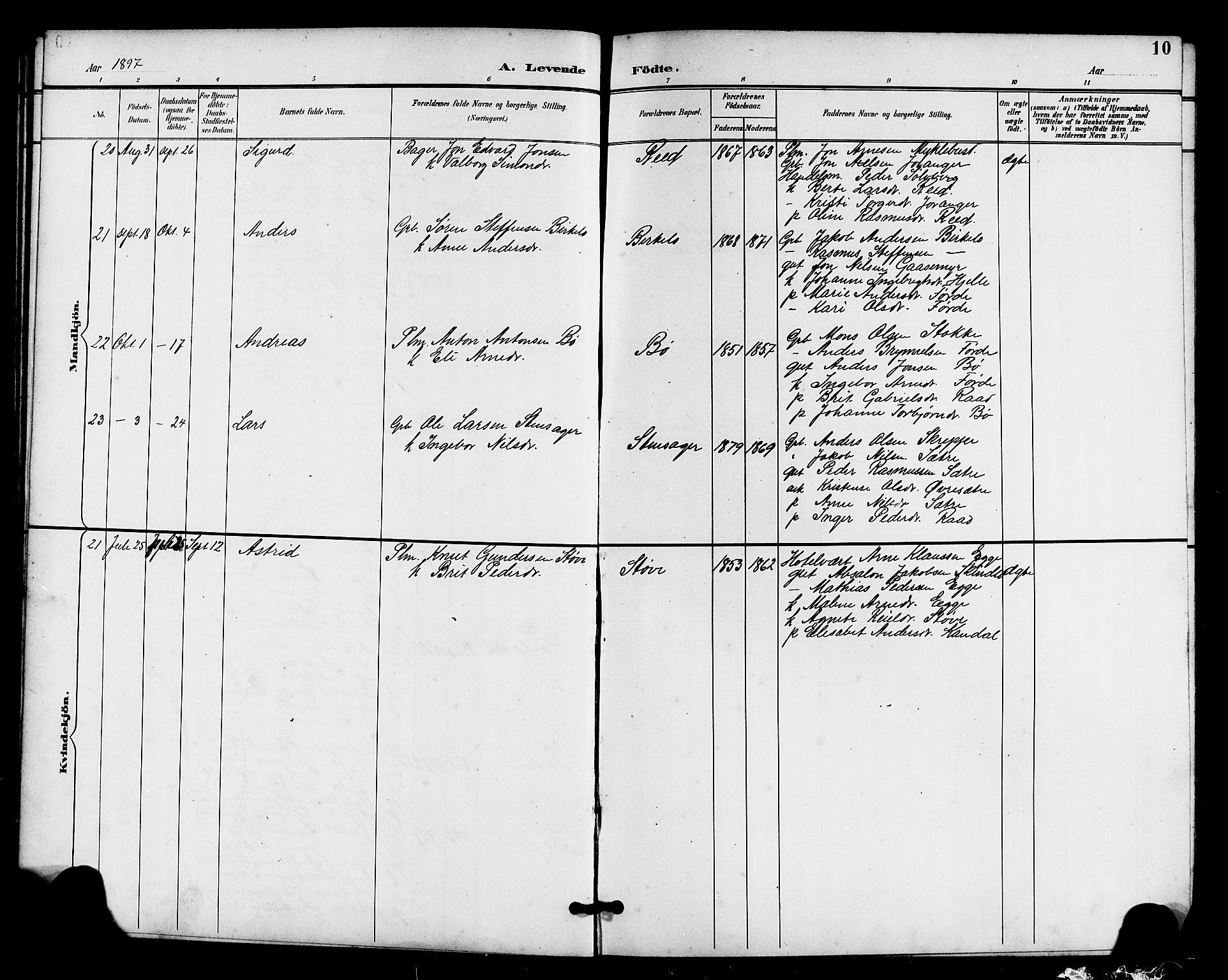 Gloppen sokneprestembete, AV/SAB-A-80101/H/Hab/Habc/L0002: Klokkerbok nr. C 2, 1896-1910, s. 10
