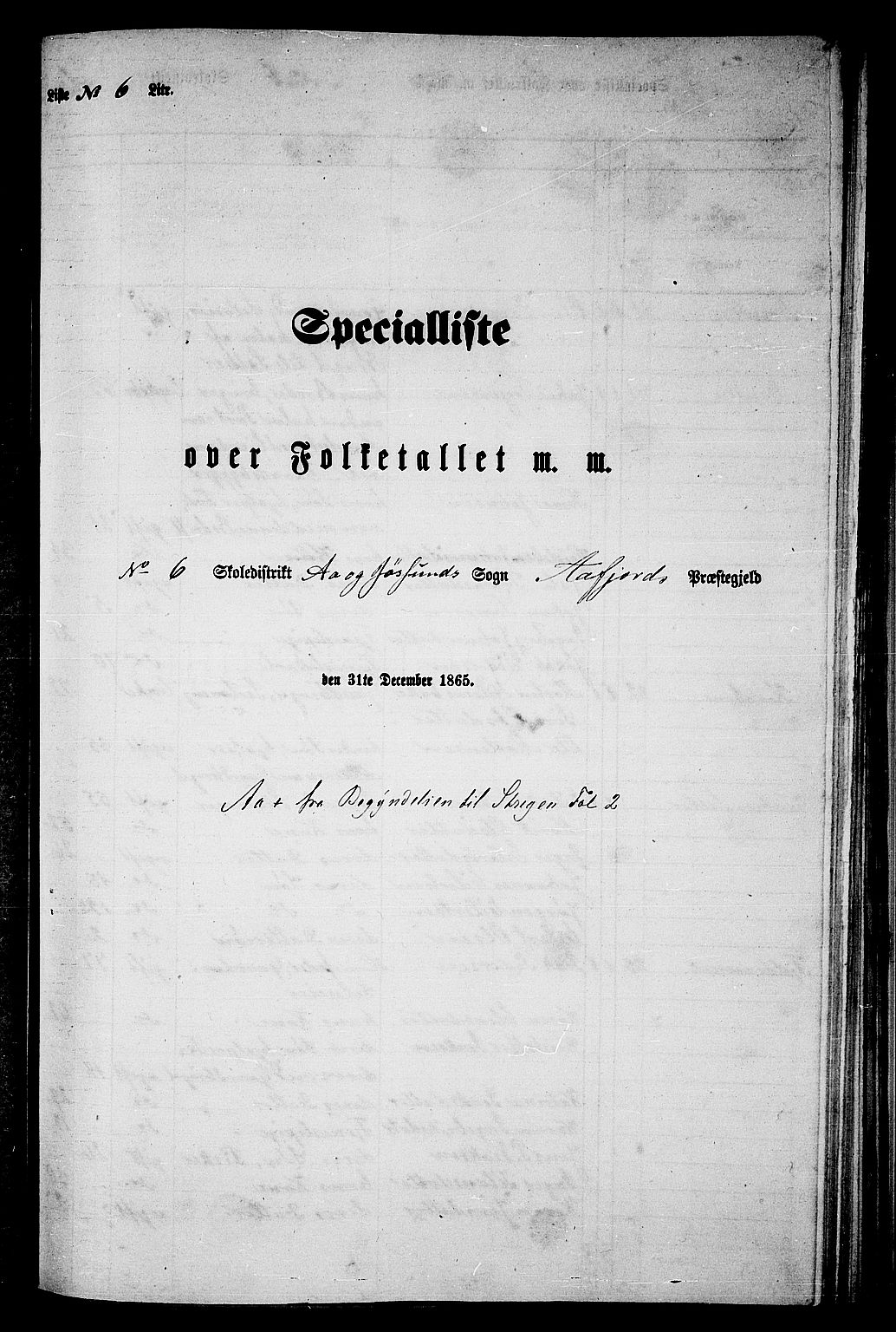 RA, Folketelling 1865 for 1630P Aafjorden prestegjeld, 1865, s. 73