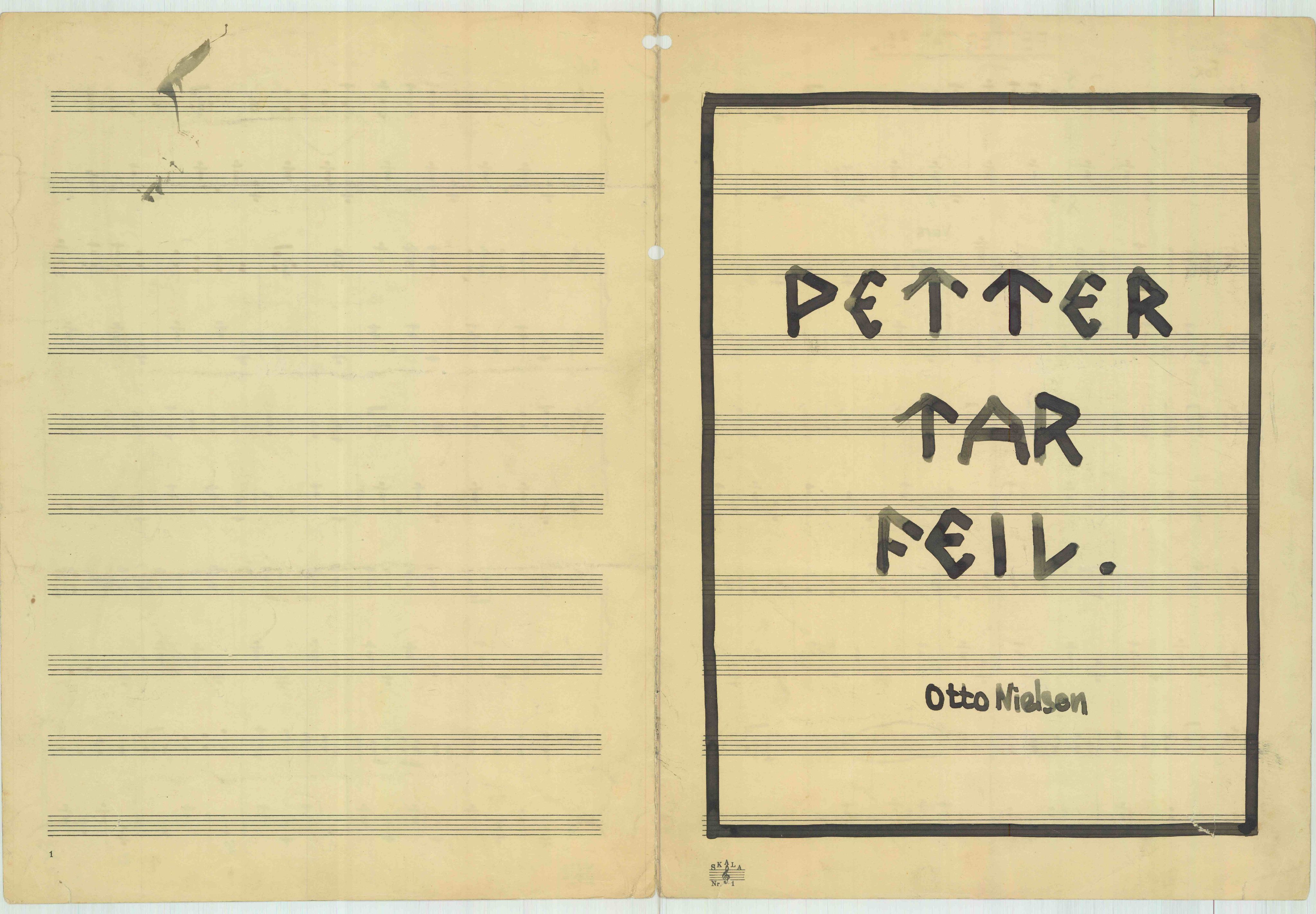 Otto Nielsen, TRKO/PA-1176/F/L0016/0213: Noter / Petter tar feil, 1946