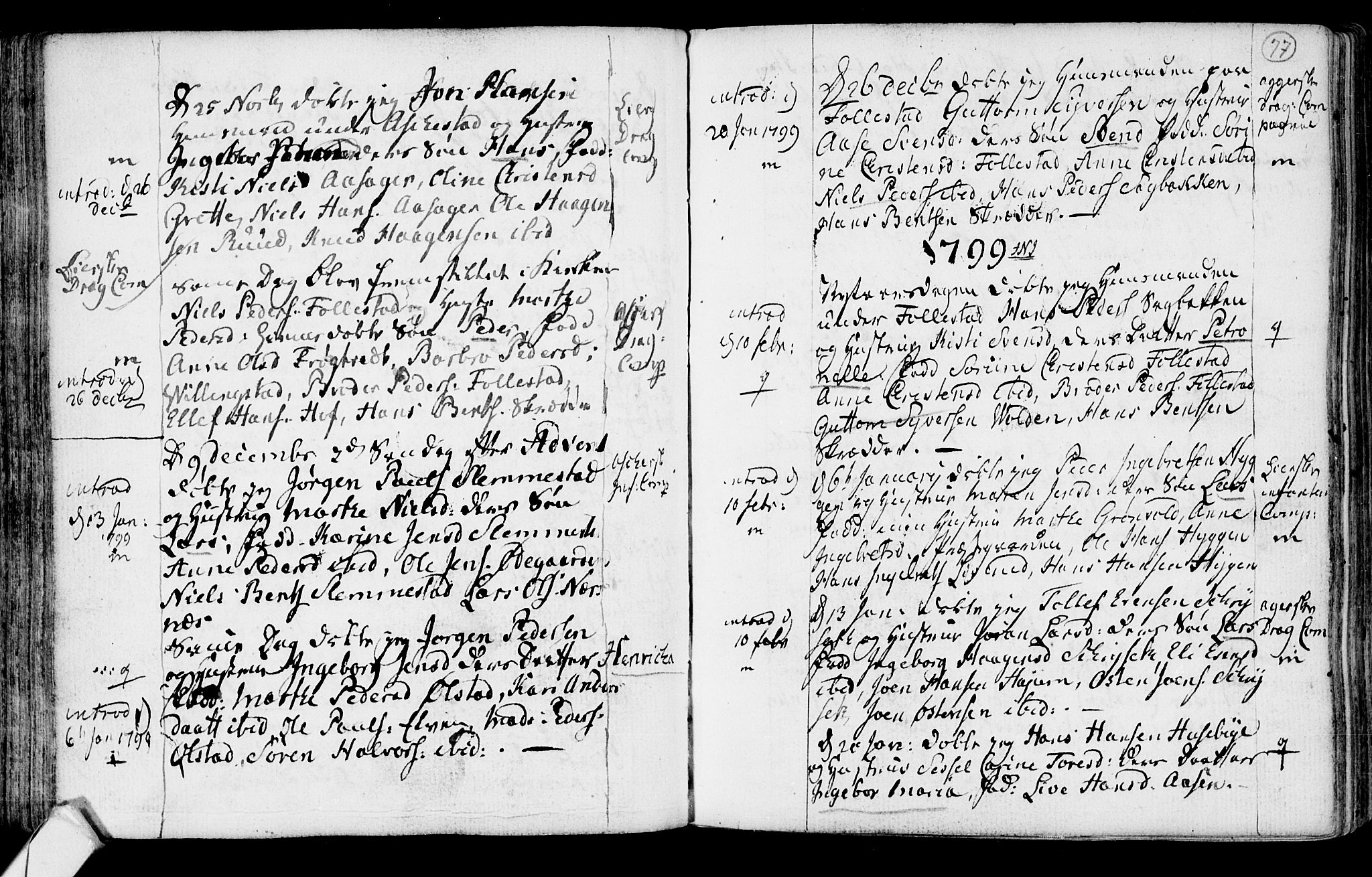 Røyken kirkebøker, AV/SAKO-A-241/F/Fa/L0003: Ministerialbok nr. 3, 1782-1813, s. 77
