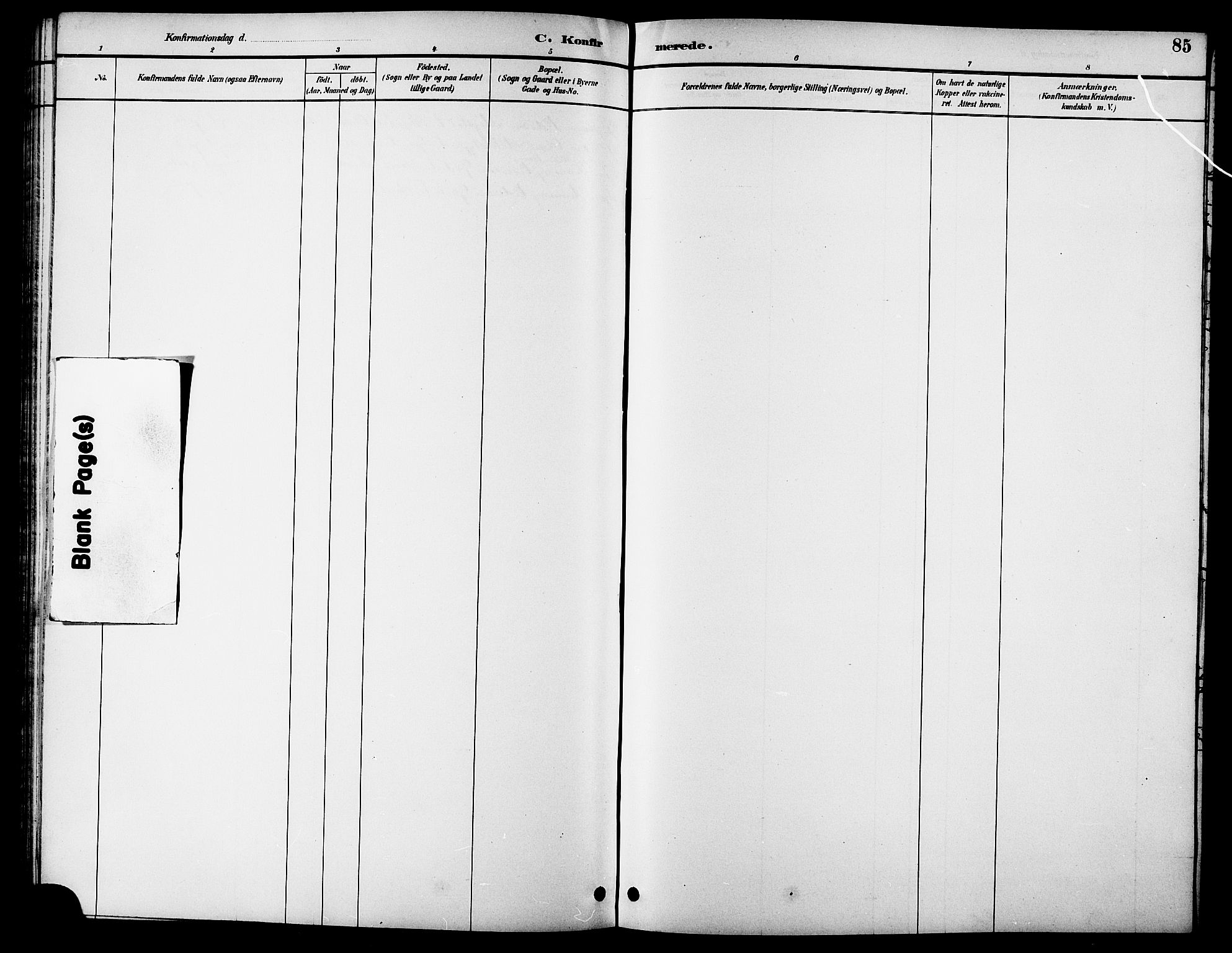 Ministerialprotokoller, klokkerbøker og fødselsregistre - Møre og Romsdal, AV/SAT-A-1454/596/L1058: Klokkerbok nr. 596C01, 1891-1907, s. 85