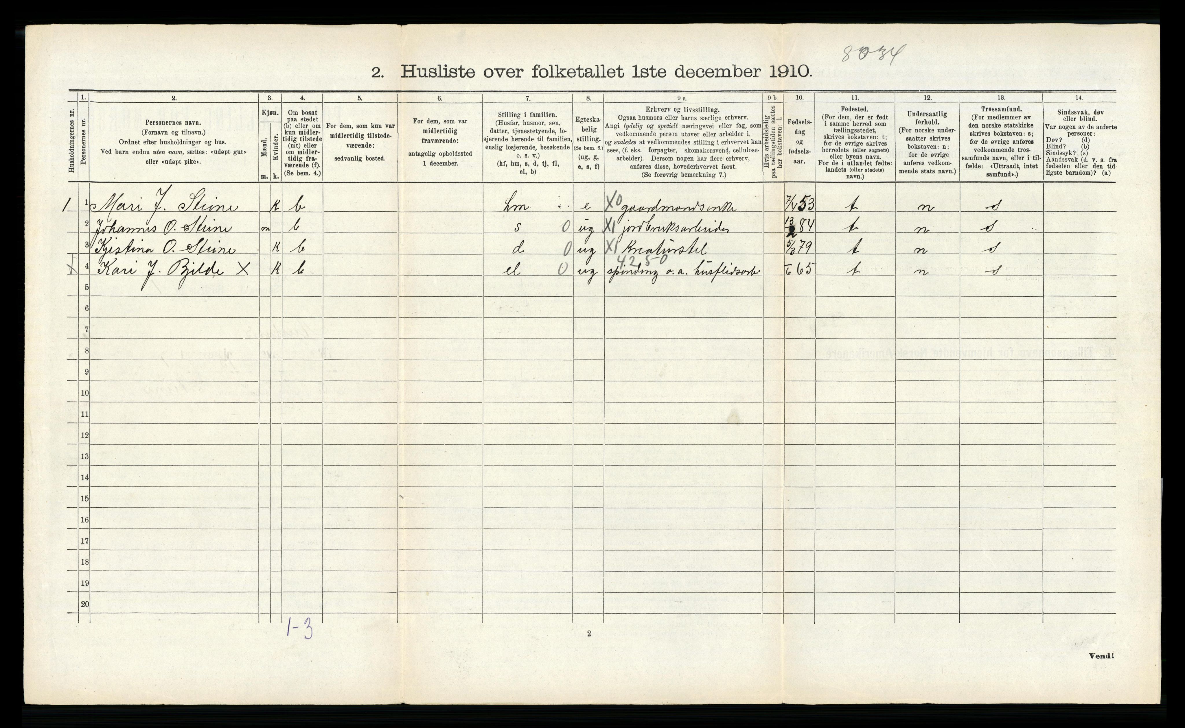 RA, Folketelling 1910 for 1421 Aurland herred, 1910, s. 534