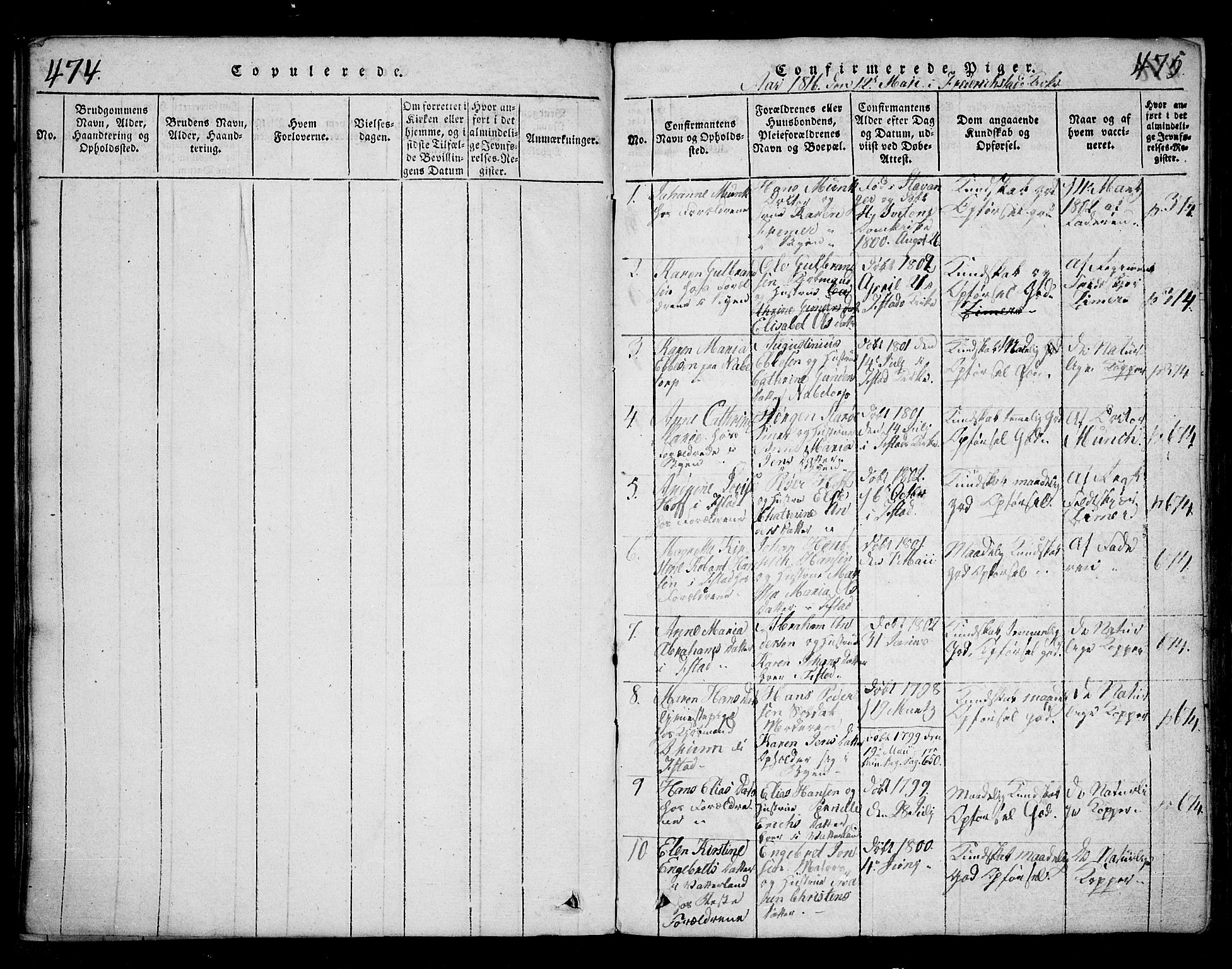 Fredrikstad prestekontor Kirkebøker, AV/SAO-A-11082/F/Fa/L0004: Ministerialbok nr. 4, 1816-1834, s. 474-475