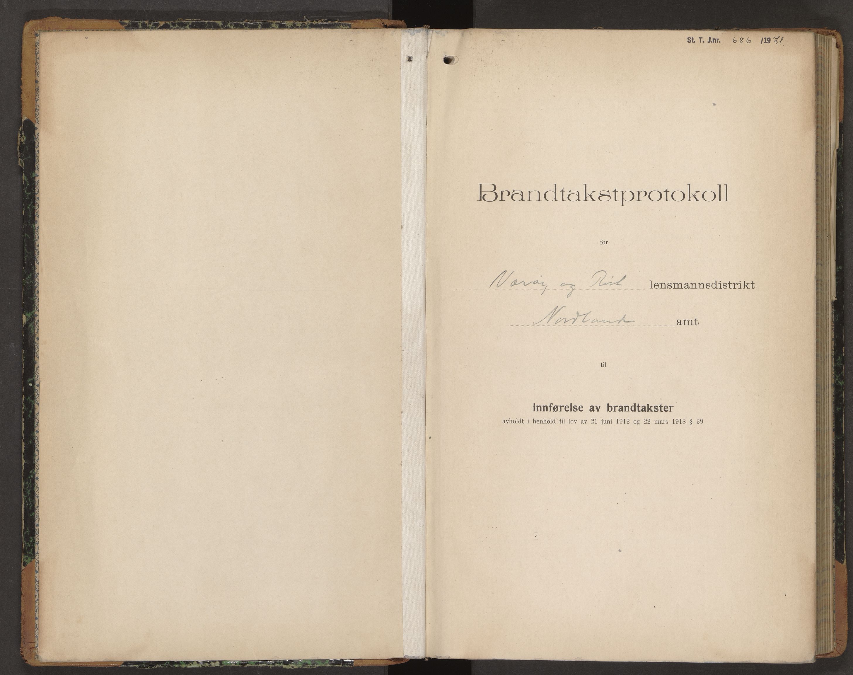 Norges Brannkasse Værøy og Røst, AV/SAT-A-5586/Fb/L0004: Branntakstprotokoll, 1924-1935