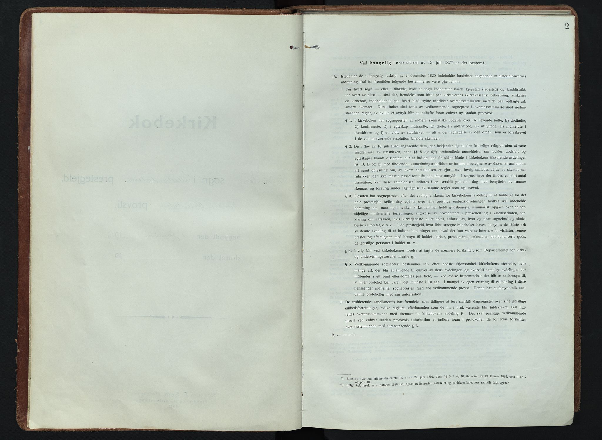 Alvdal prestekontor, SAH/PREST-060/H/Ha/Haa/L0005: Ministerialbok nr. 5, 1913-1930, s. 2
