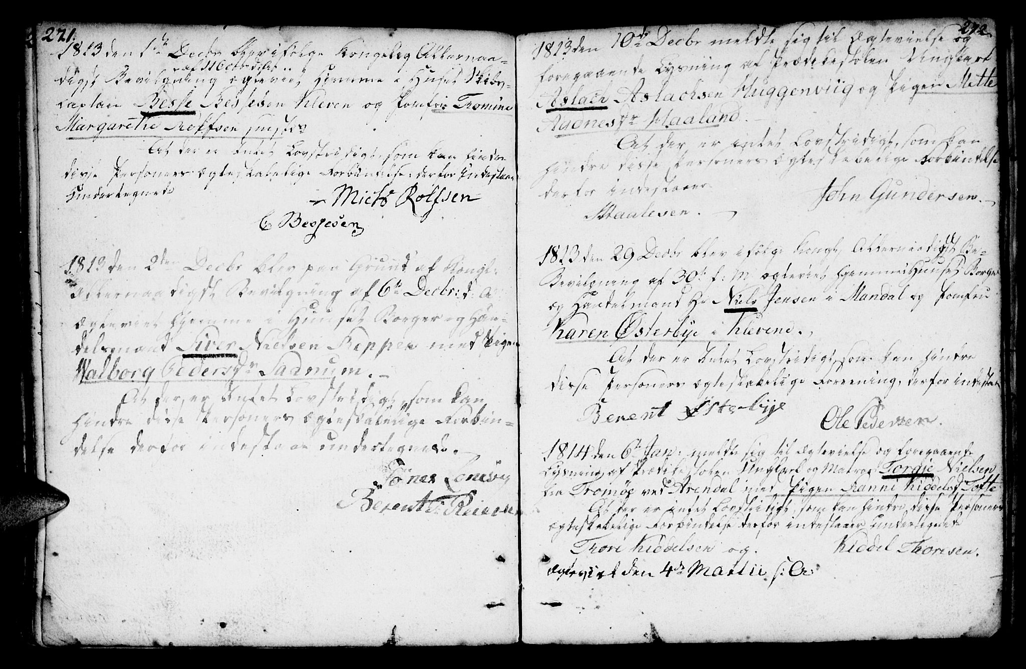 Mandal sokneprestkontor, AV/SAK-1111-0030/F/Fa/Faa/L0007: Ministerialbok nr. A 7, 1783-1818, s. 271-272