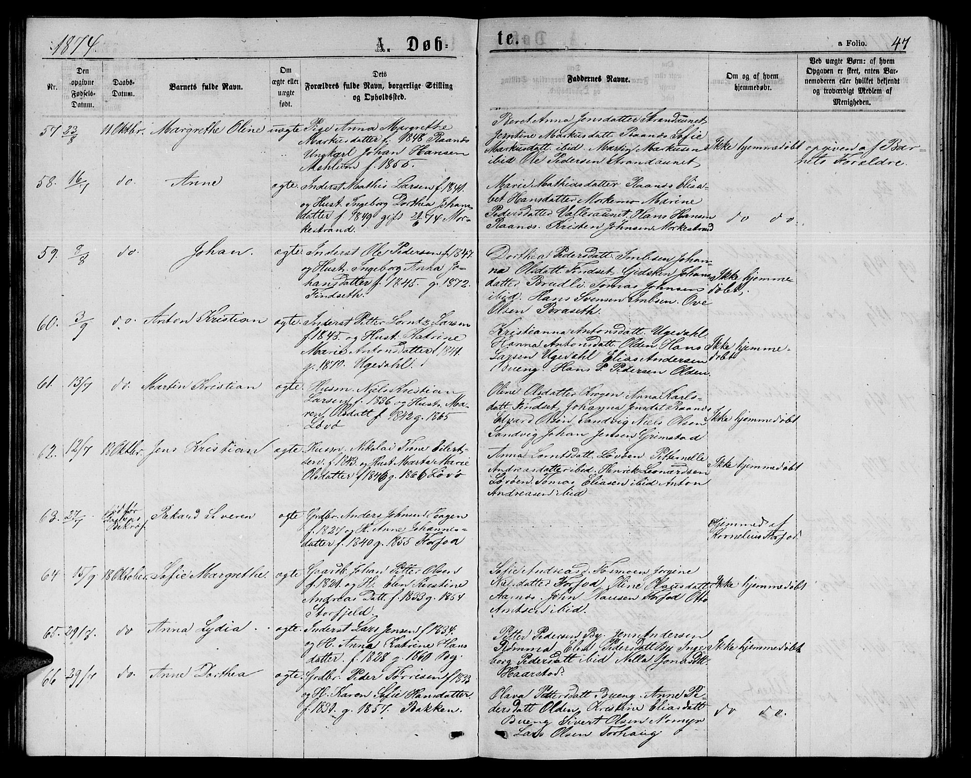 Ministerialprotokoller, klokkerbøker og fødselsregistre - Sør-Trøndelag, AV/SAT-A-1456/655/L0686: Klokkerbok nr. 655C02, 1866-1879, s. 47