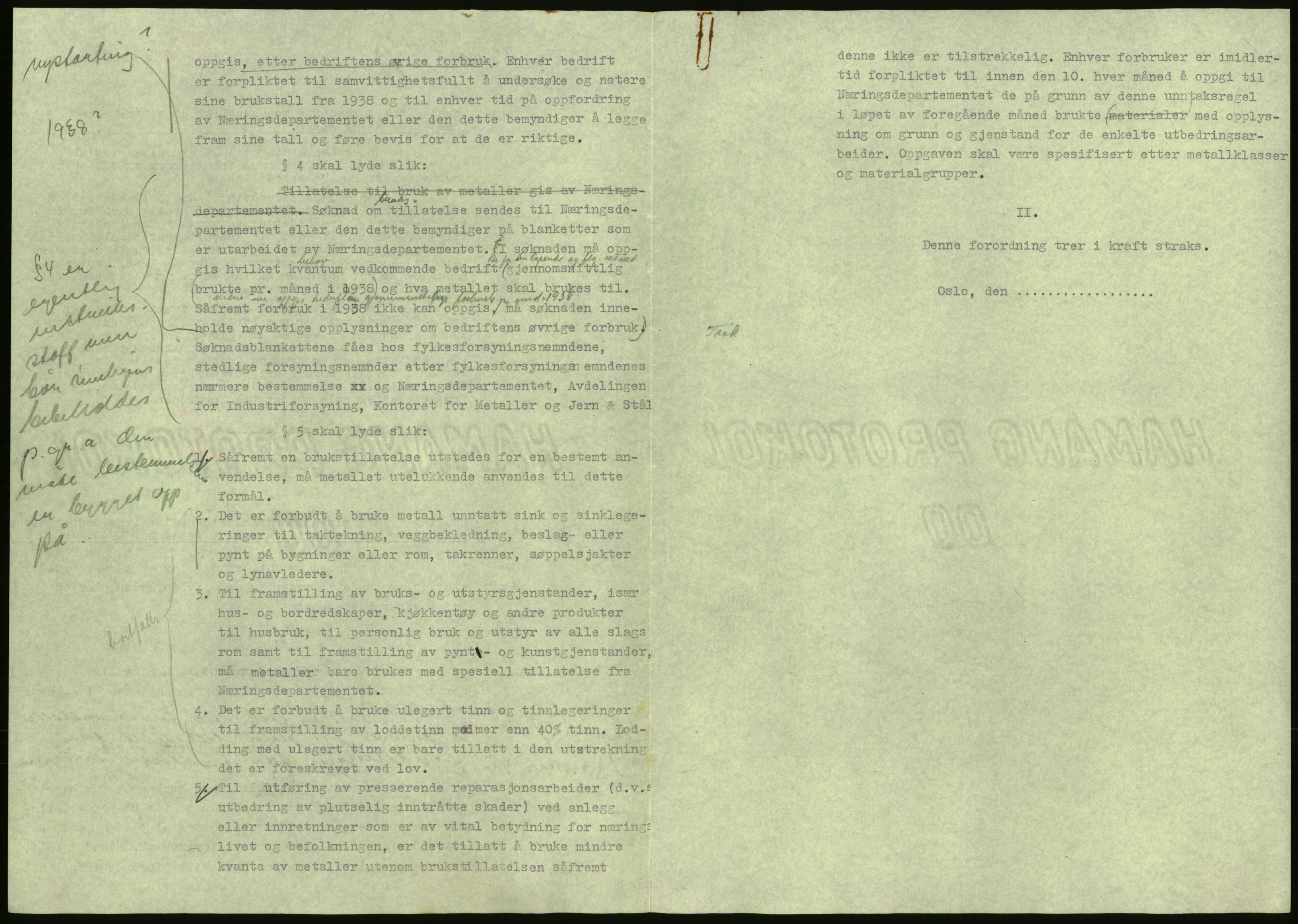 Direktoratet for industriforsyning, Sekretariatet, AV/RA-S-4153/D/Df/L0054: 9. Metallkontoret, 1940-1945, s. 68