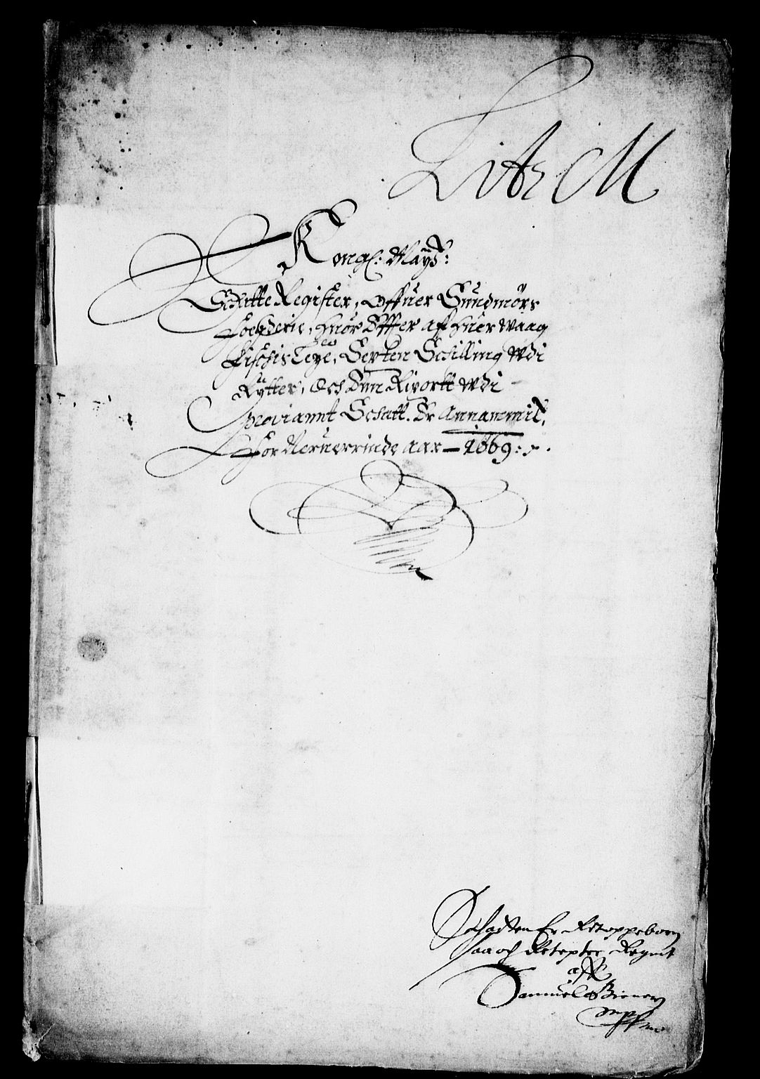 Rentekammeret inntil 1814, Reviderte regnskaper, Stiftamtstueregnskaper, Bergen stiftamt, RA/EA-6043/R/Rc/L0030: Bergen stiftamt, 1669