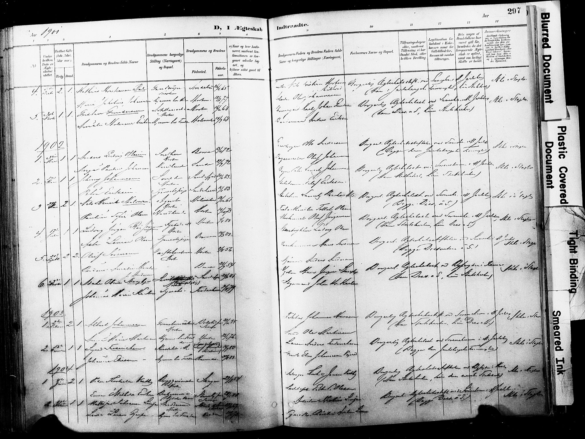 Horten kirkebøker, AV/SAKO-A-348/F/Fa/L0005: Ministerialbok nr. 5, 1896-1904, s. 297