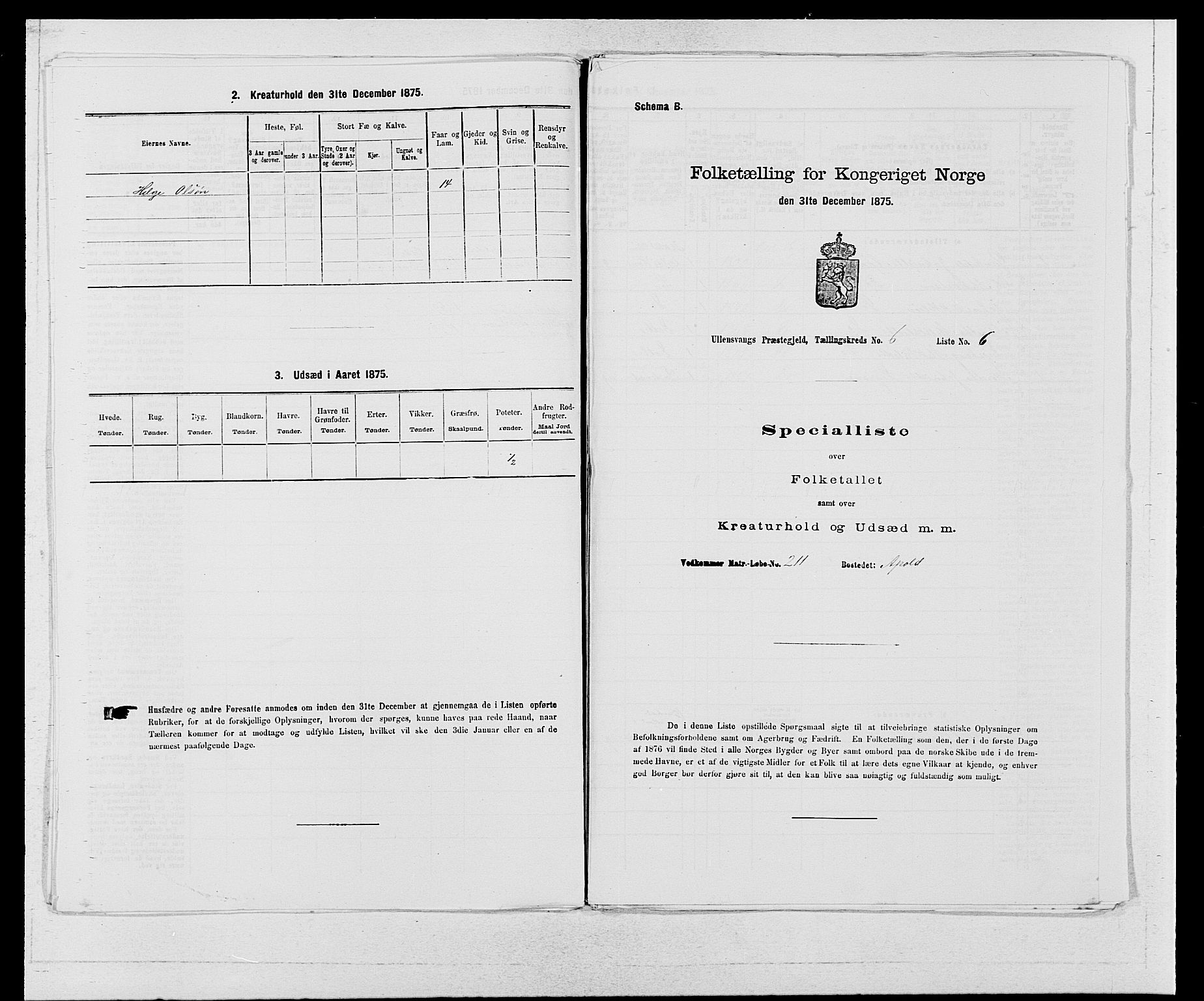 SAB, Folketelling 1875 for 1230P Ullensvang prestegjeld, 1875, s. 513