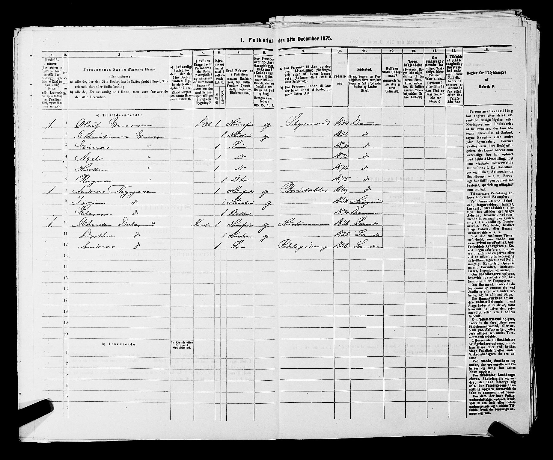 SAKO, Folketelling 1875 for 0602 Drammen kjøpstad, 1875, s. 2966