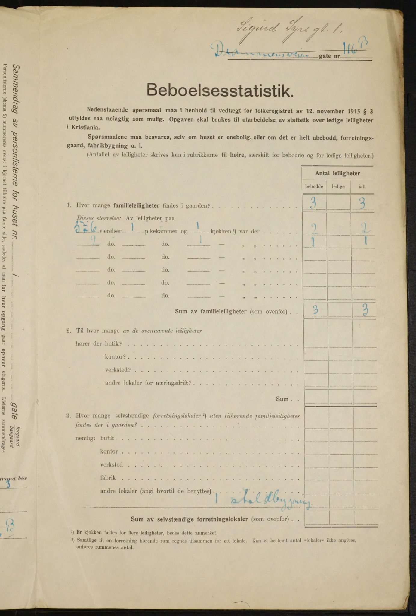 OBA, Kommunal folketelling 1.2.1916 for Kristiania, 1916, s. 97523