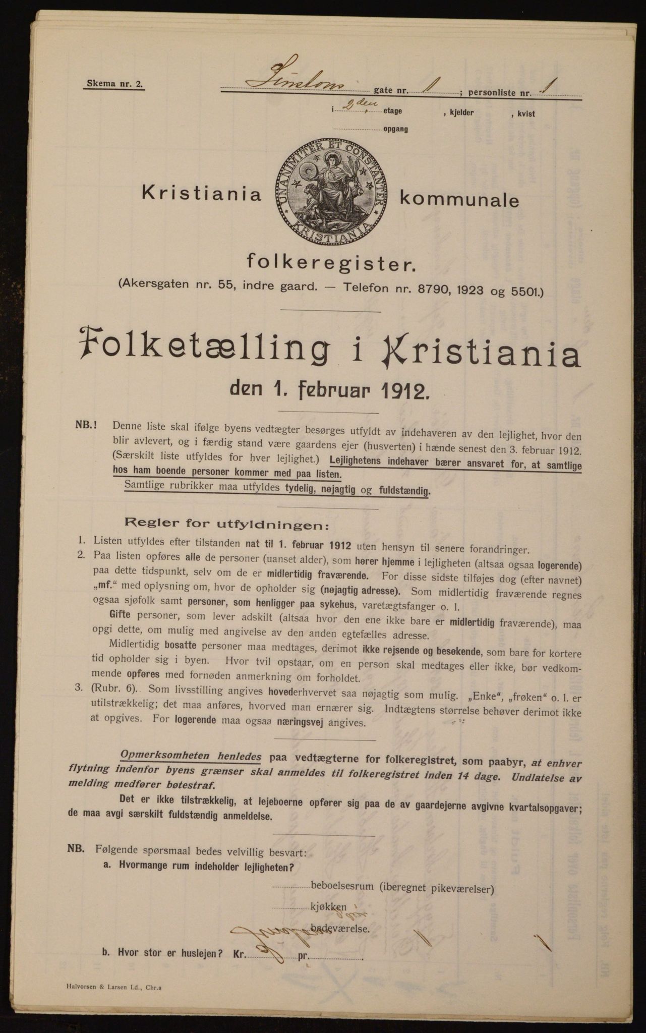 OBA, Kommunal folketelling 1.2.1912 for Kristiania, 1912, s. 58046