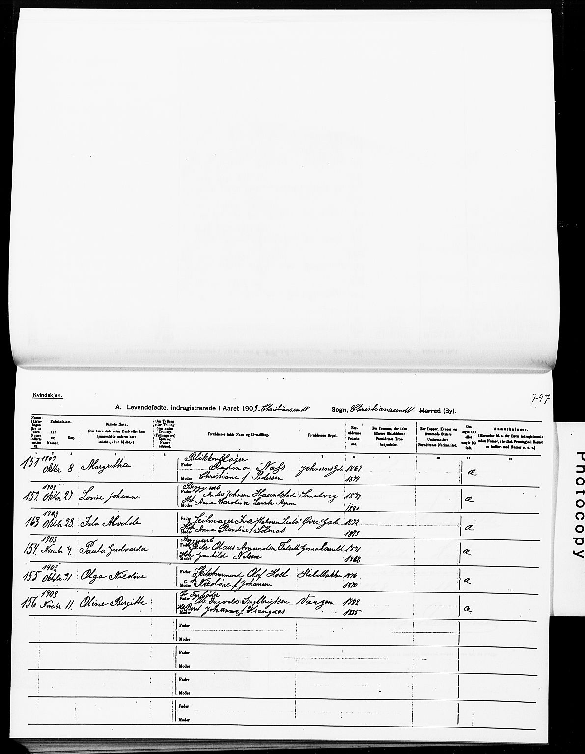 Ministerialprotokoller, klokkerbøker og fødselsregistre - Møre og Romsdal, AV/SAT-A-1454/572/L0858: Ministerialbok nr. 572D02, 1903-1912