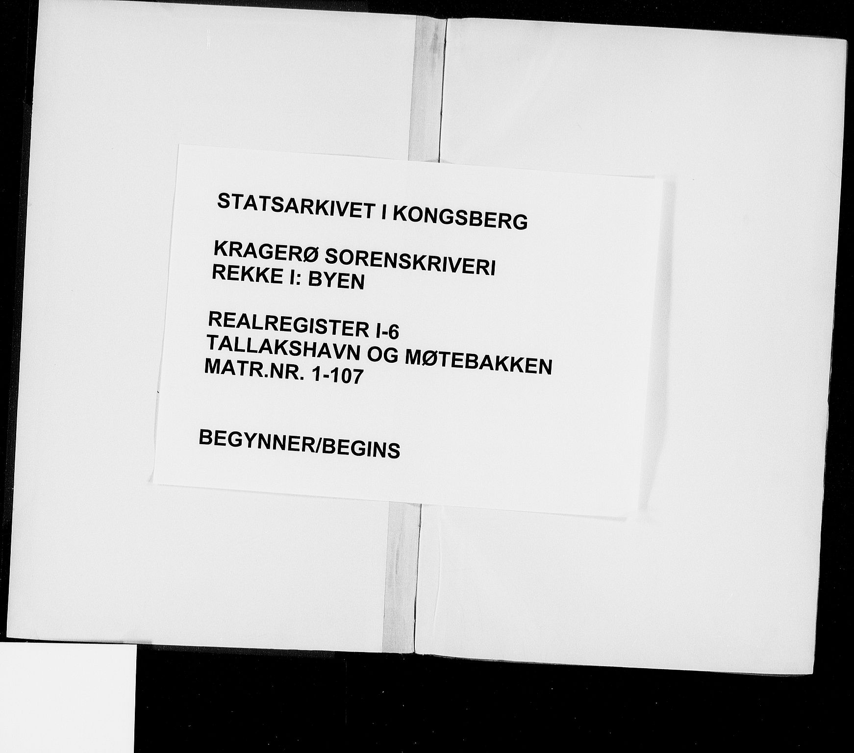 Kragerø sorenskriveri, SAKO/A-65/G/Gb/Gba/L0006: Panteregister nr. I 6