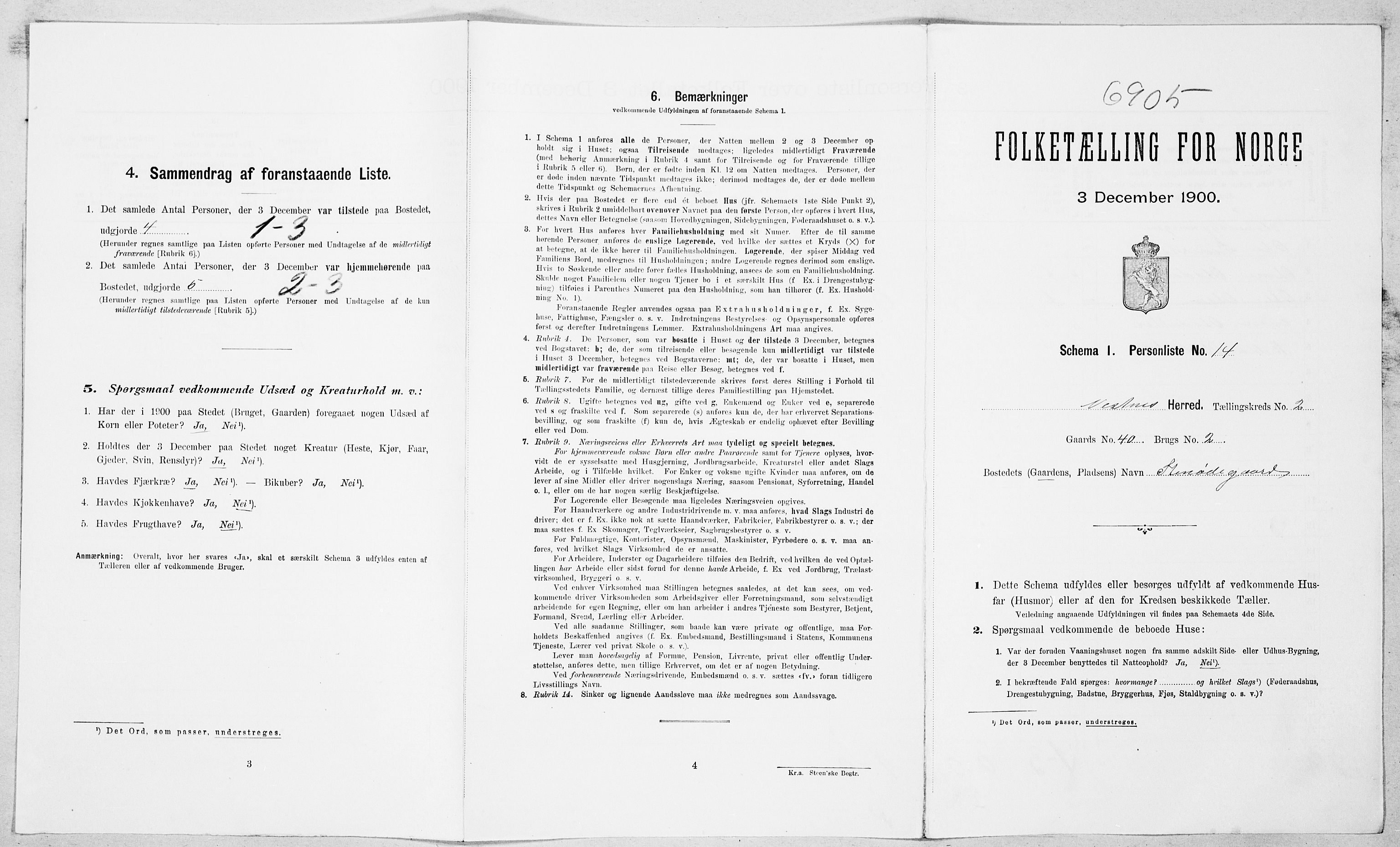 SAT, Folketelling 1900 for 1535 Vestnes herred, 1900, s. 193