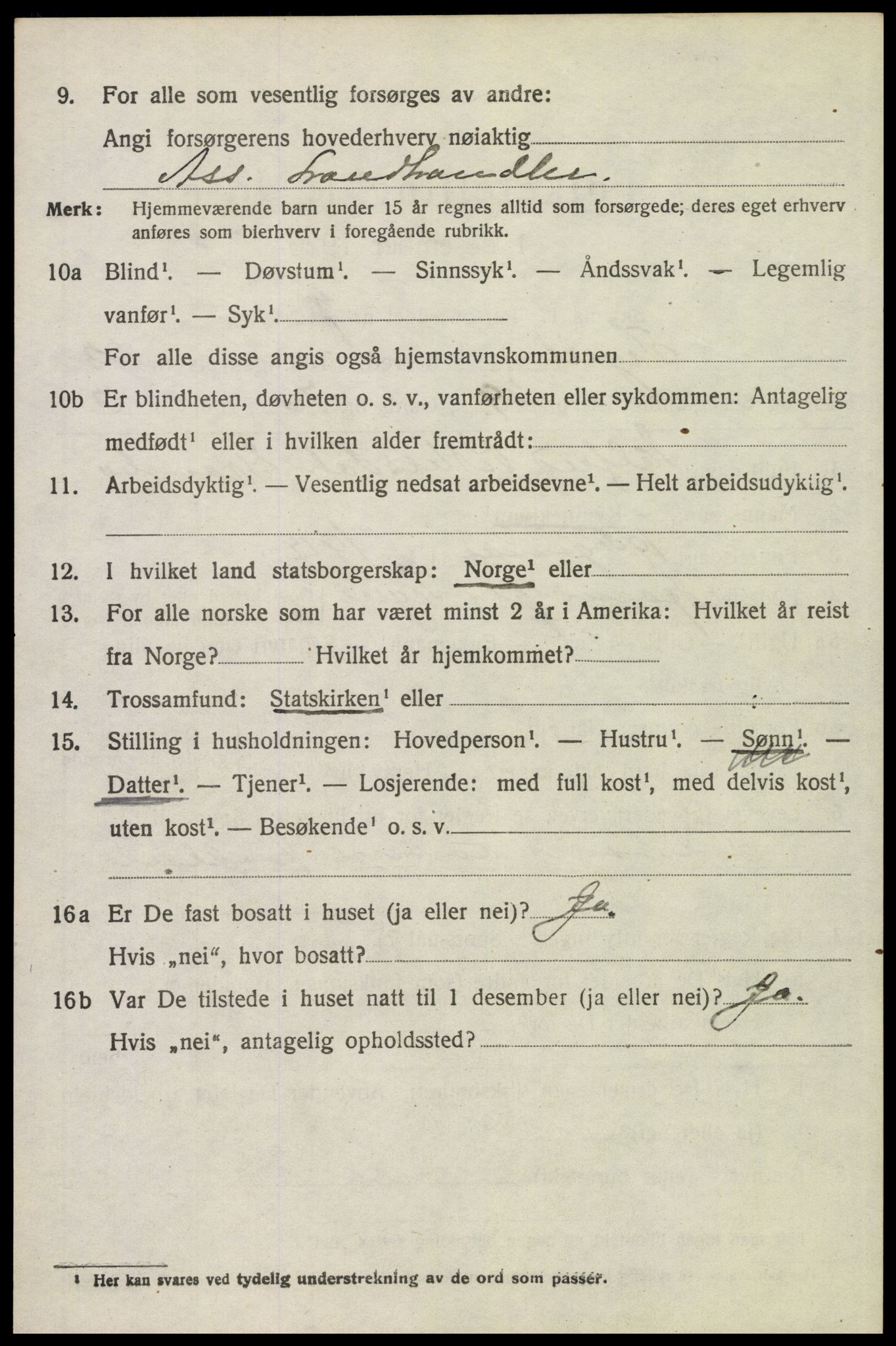 SAH, Folketelling 1920 for 0428 Trysil herred, 1920, s. 15200