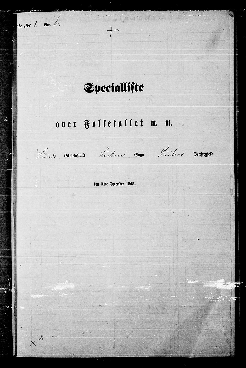 RA, Folketelling 1865 for 0415P Løten prestegjeld, 1865, s. 26