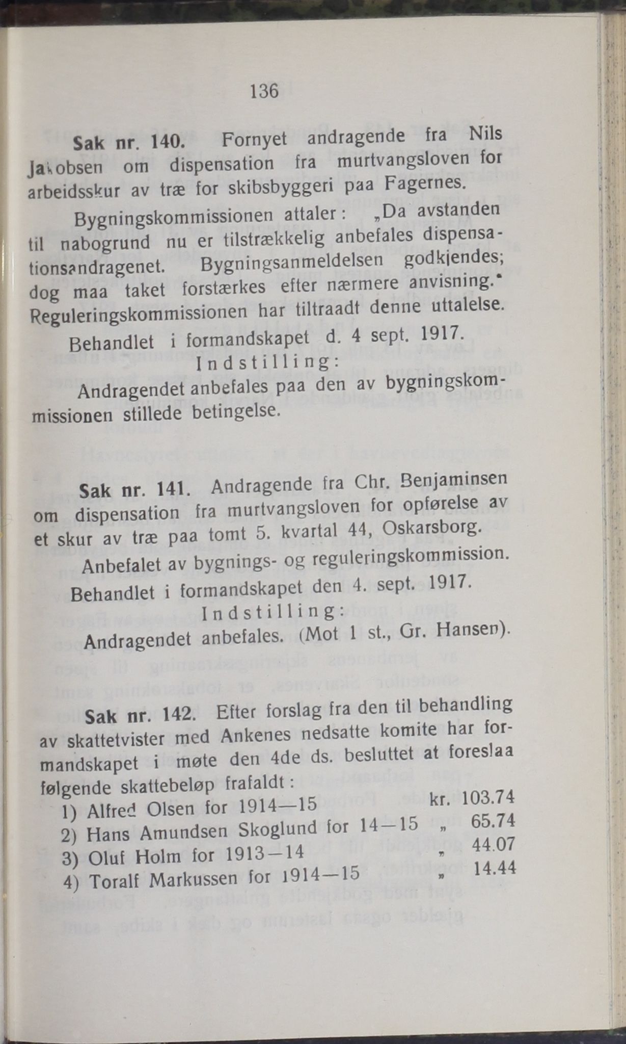 Narvik kommune. Formannskap , AIN/K-18050.150/A/Ab/L0007: Møtebok, 1917