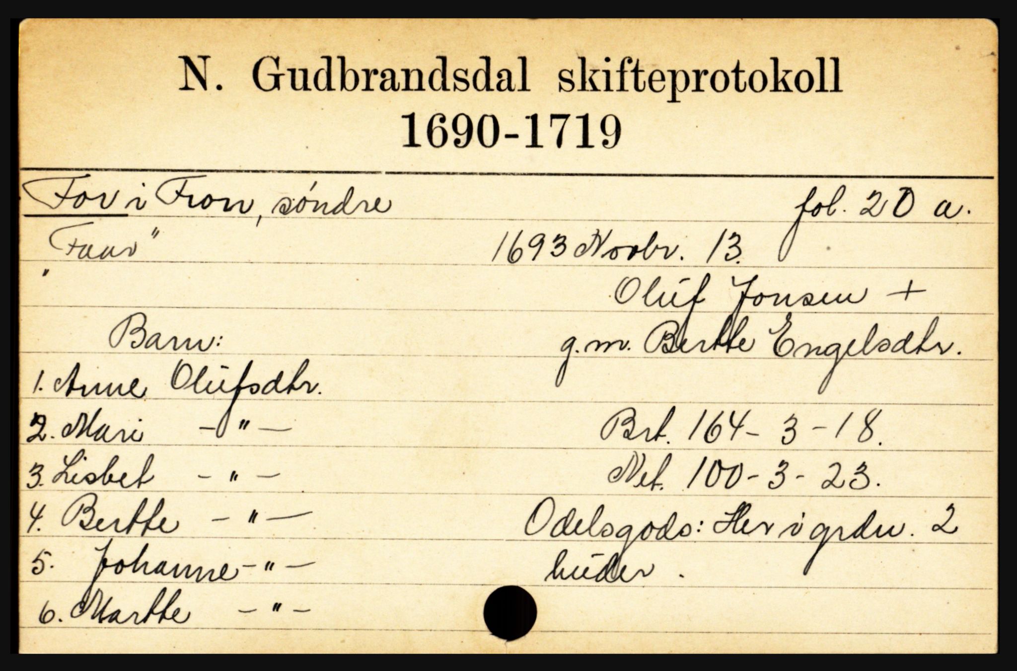 Sør-Gudbrandsdal tingrett, SAH/TING-004/J, 1658-1885, s. 2995