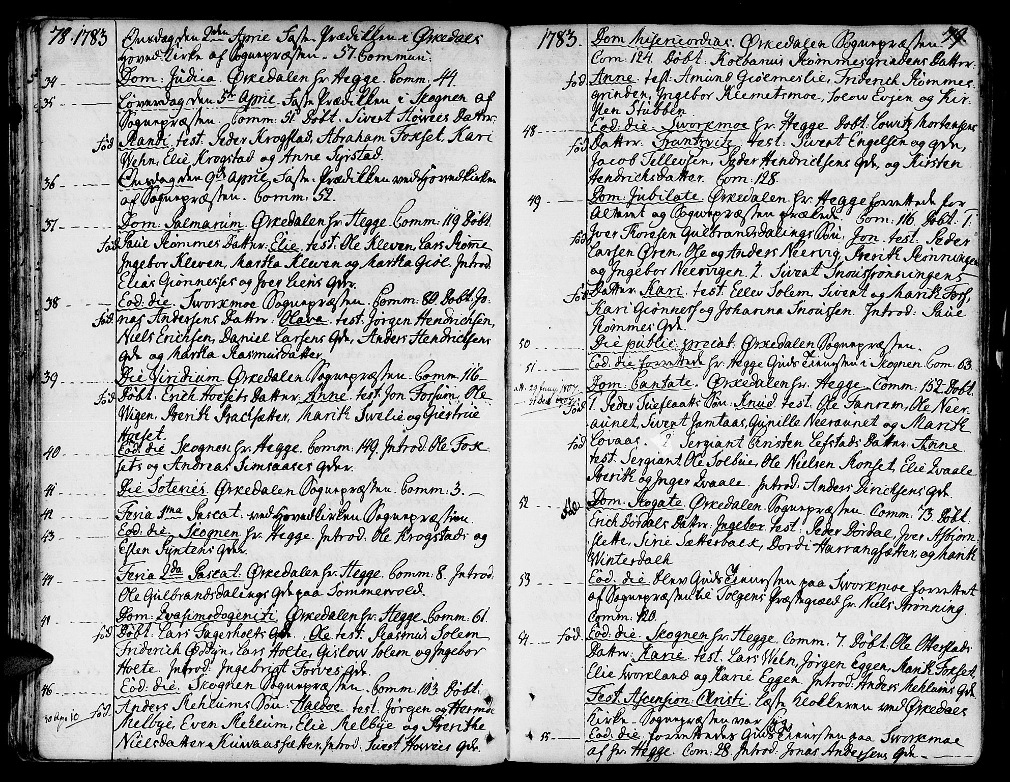 Ministerialprotokoller, klokkerbøker og fødselsregistre - Sør-Trøndelag, SAT/A-1456/668/L0802: Ministerialbok nr. 668A02, 1776-1799, s. 78-79