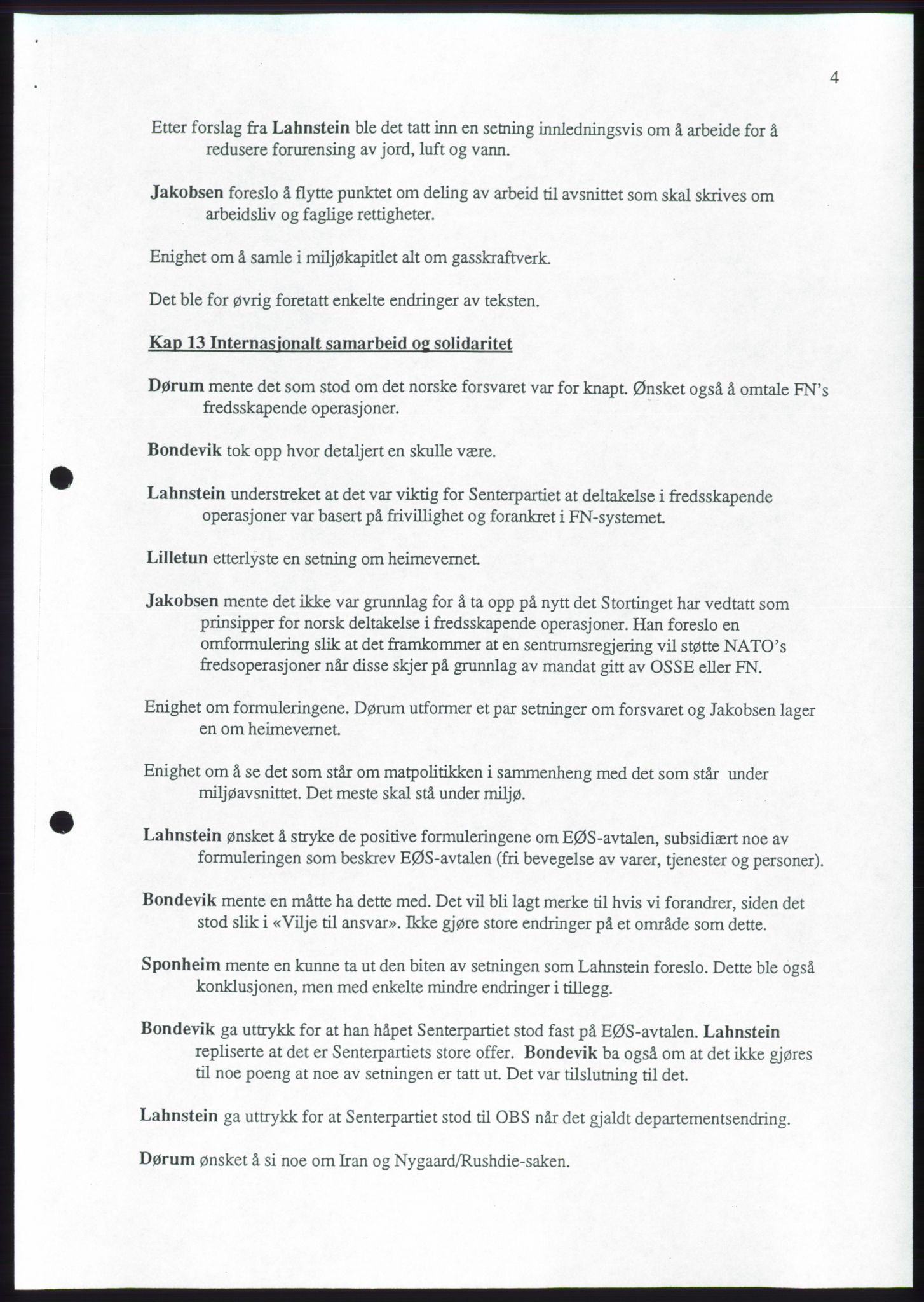 Forhandlingene mellom Kristelig Folkeparti, Senterpartiet og Venstre om dannelse av regjering, RA/PA-1073/A/L0001: Forhandlingsprotokoller, 1997, s. 106