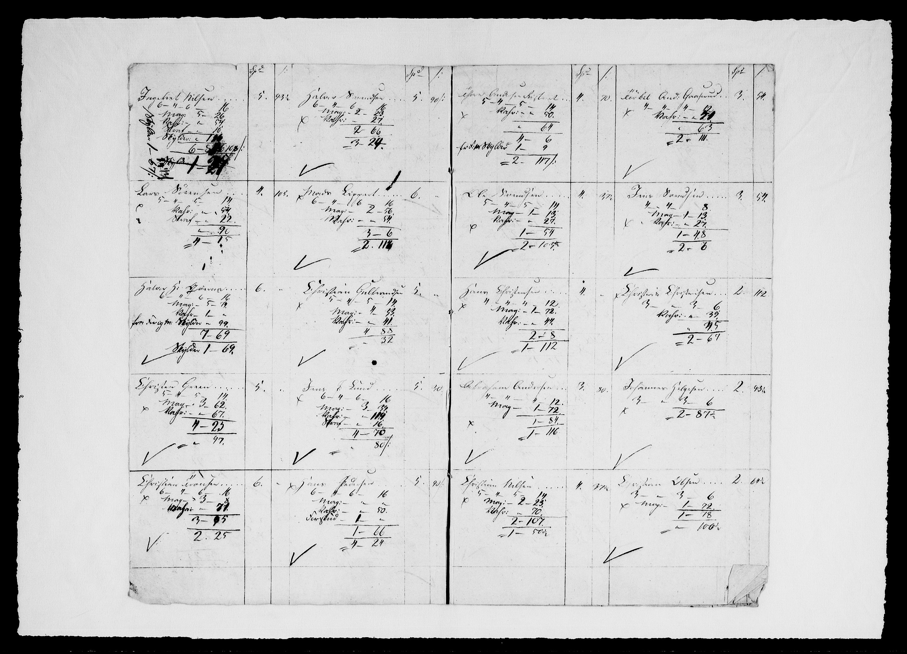 Modums Blaafarveværk, AV/RA-PA-0157/G/Gd/Gdd/L0290/0001: -- / Lønningslister for gruvene, 1823-1826, s. 11